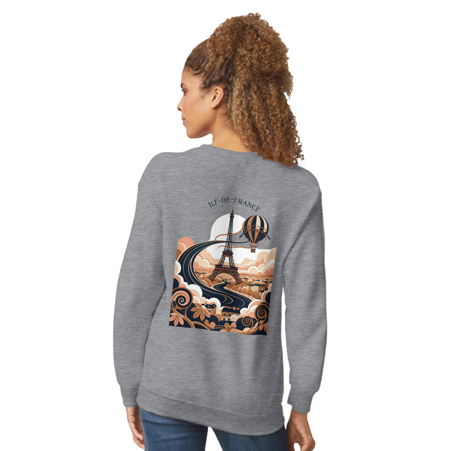 Sweat-shirt Unisexe Île-de-France – Confort Premium et Coupe Classique