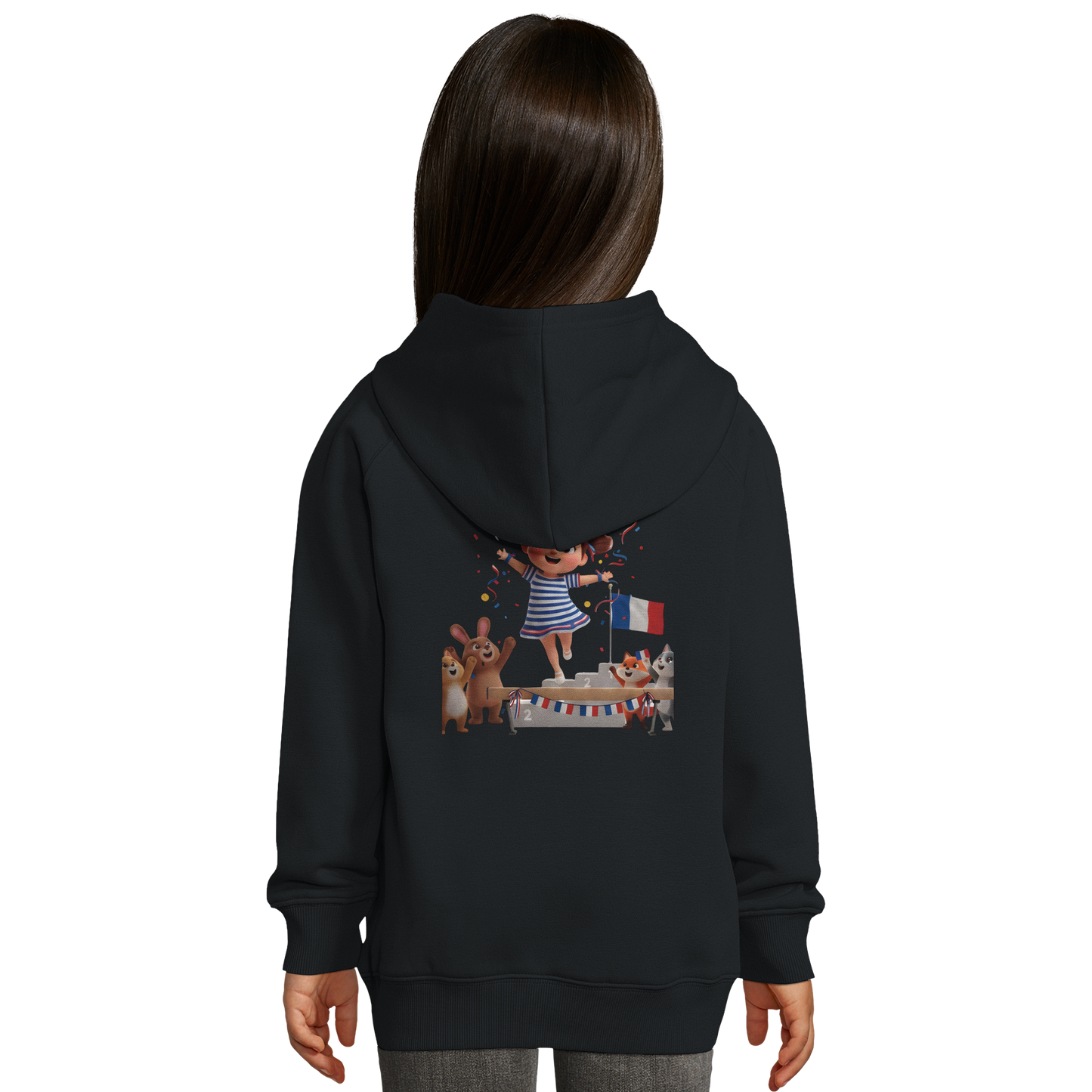 Sweat à capuche enfant - Petite Championne Olympique - Coton Bio