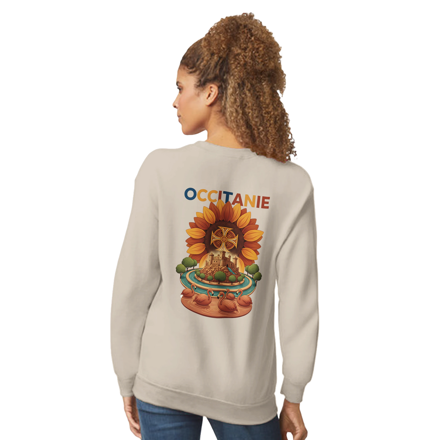 Sweat-shirt Unisexe Occitanie – Sweat Confortable et Résistant