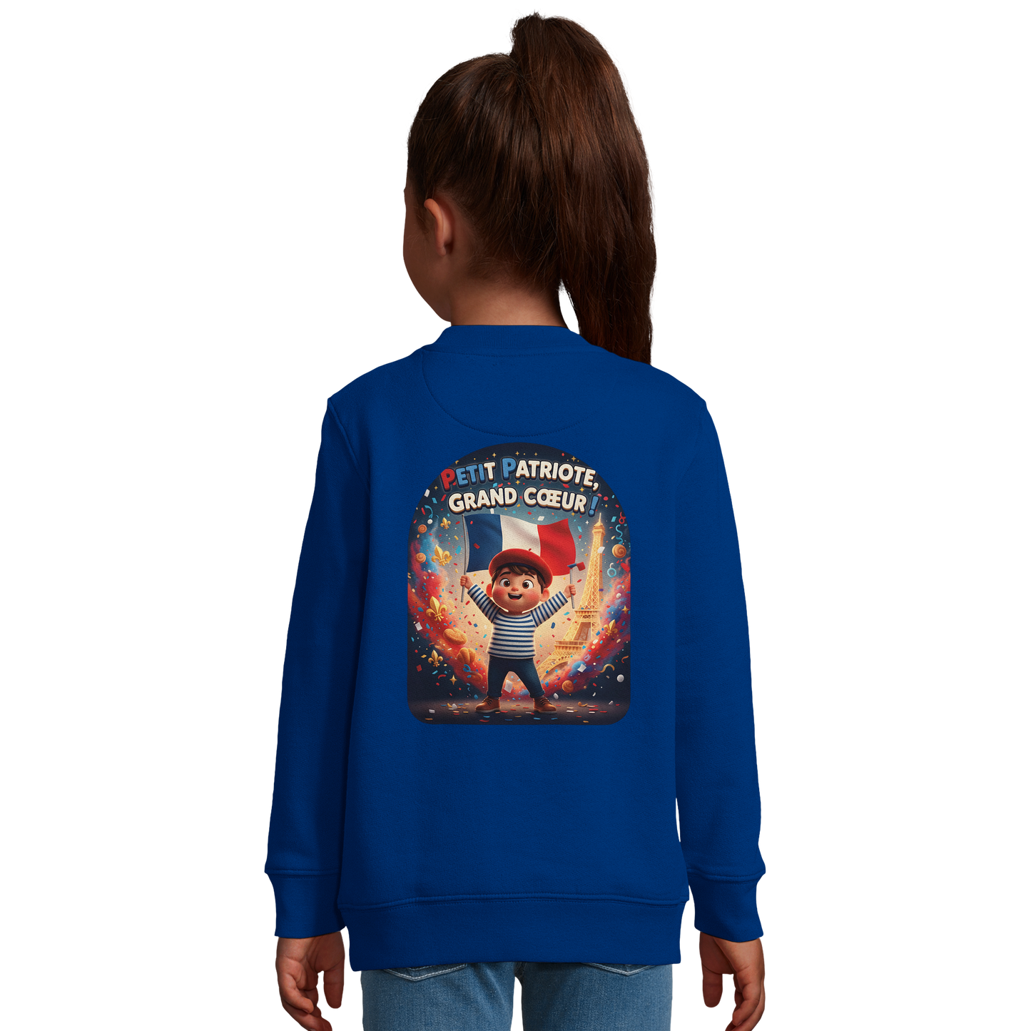 Sweat-shirt Garçon Petit Patriote - Coton Recyclé Confortable