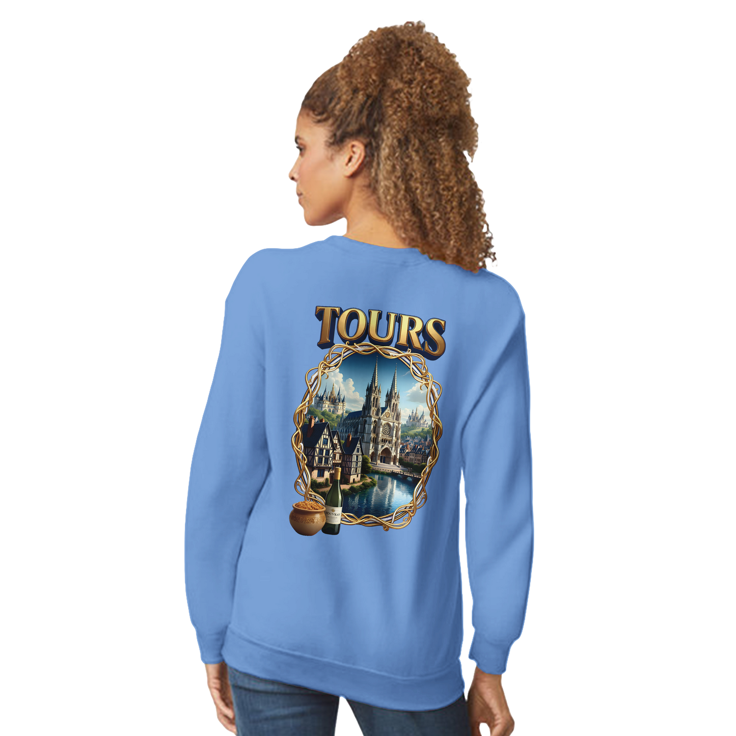 Sweat-shirt Unisexe Tours France - Classique et Confortable