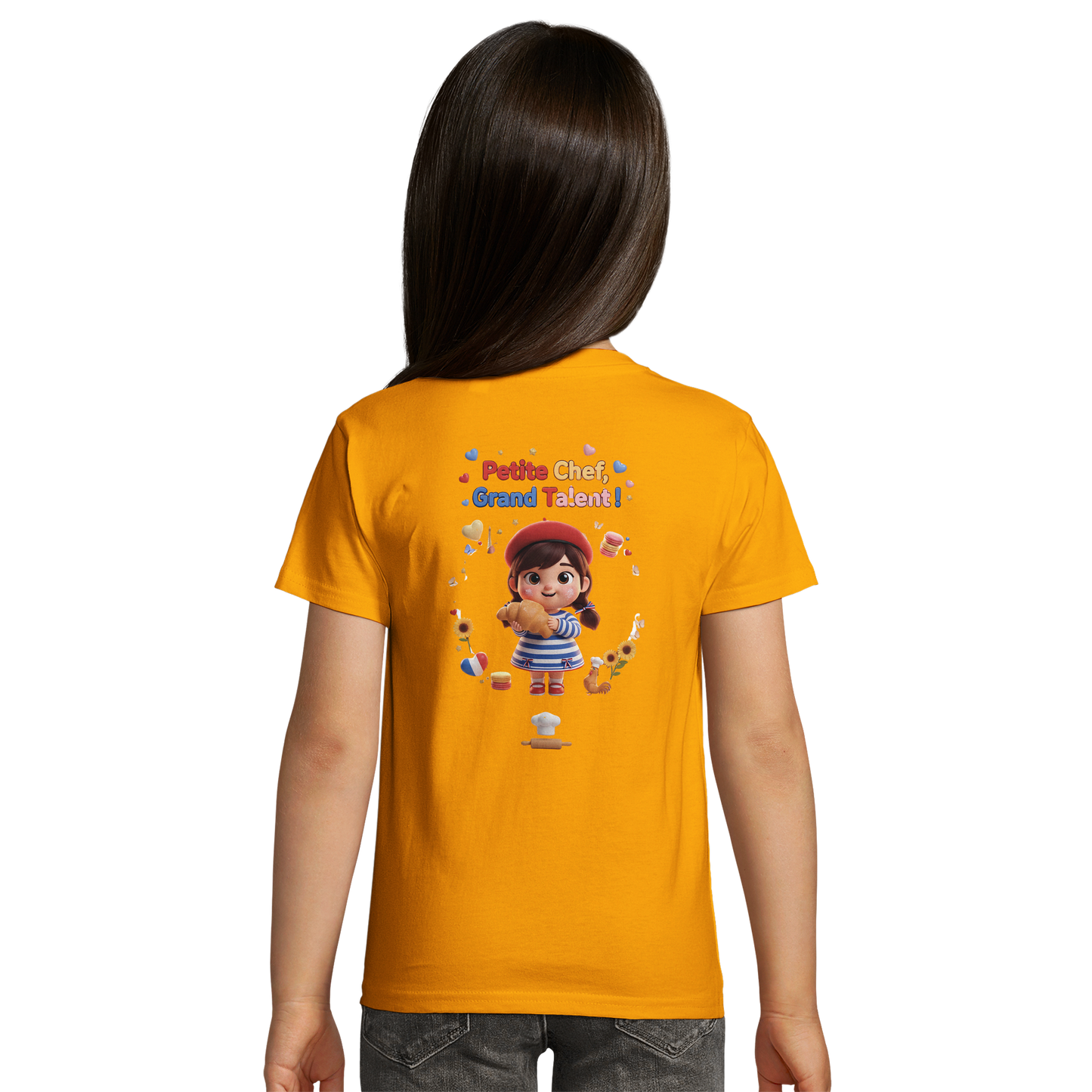 T-Shirt fille 'Petite Chef Grand Talent' – 100% Coton Bio