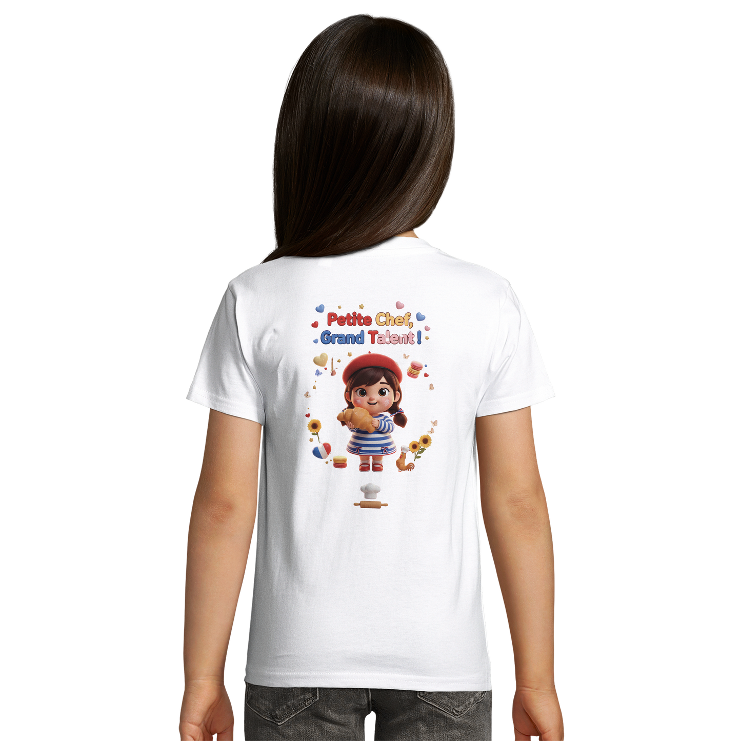 T-Shirt fille 'Petite Chef Grand Talent' – 100% Coton Bio