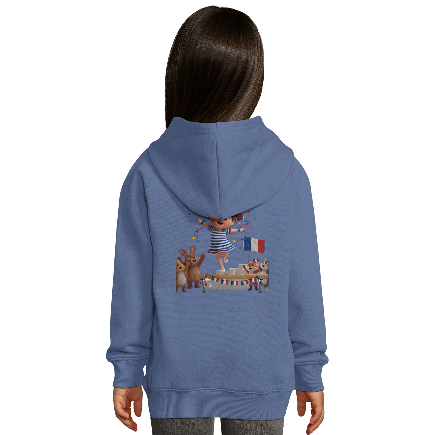 Sweat à capuche enfant - Petite Championne Olympique - Coton Bio