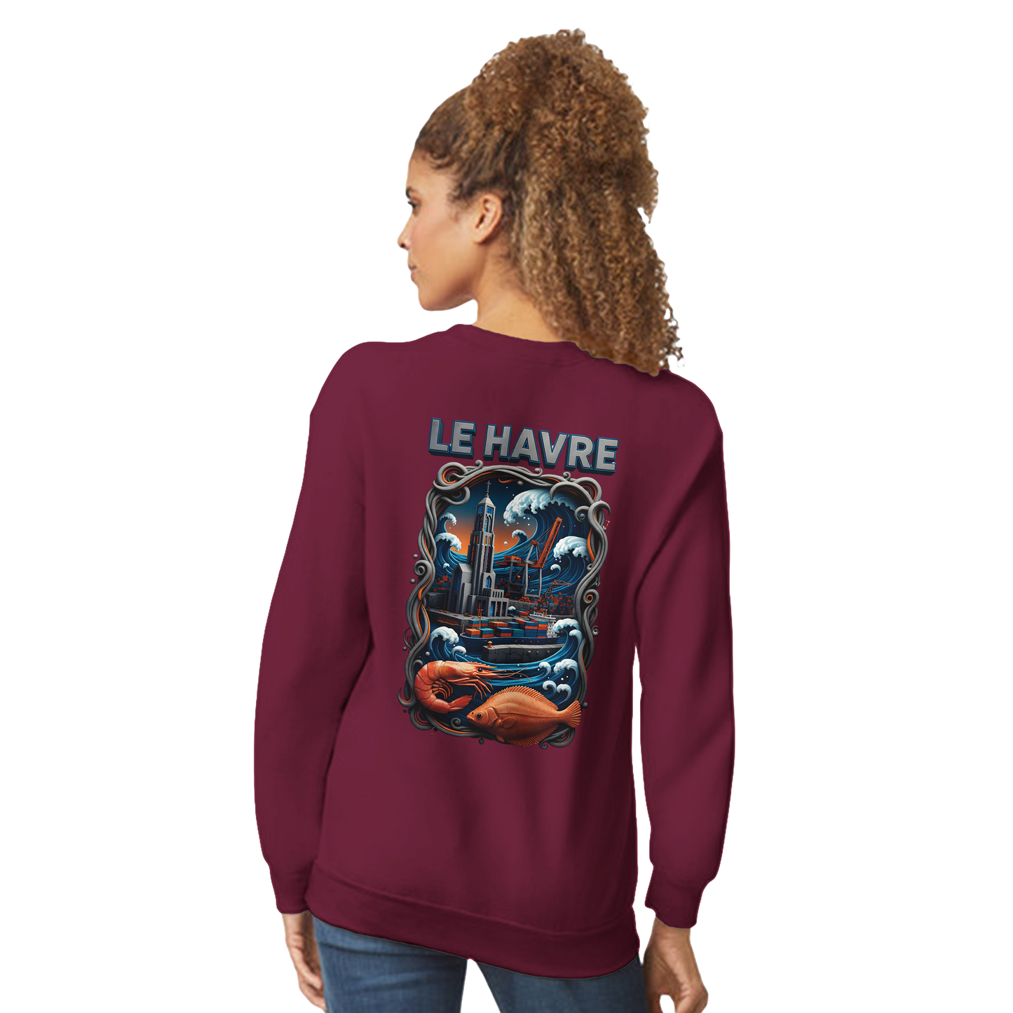 Sweat-shirt Unisexe Le Havre – Pull Classique Confortable