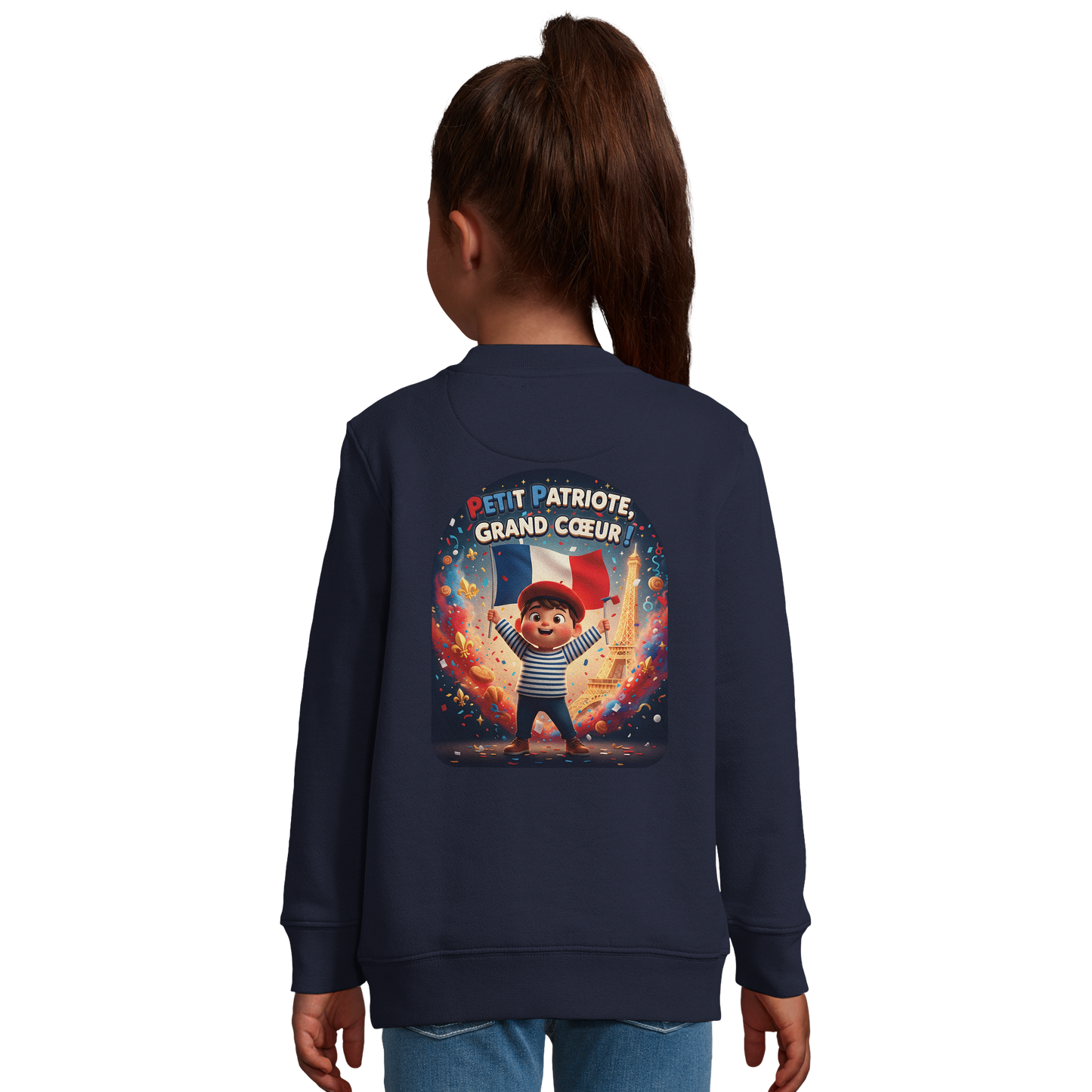Sweat-shirt Garçon Petit Patriote - Coton Recyclé Confortable