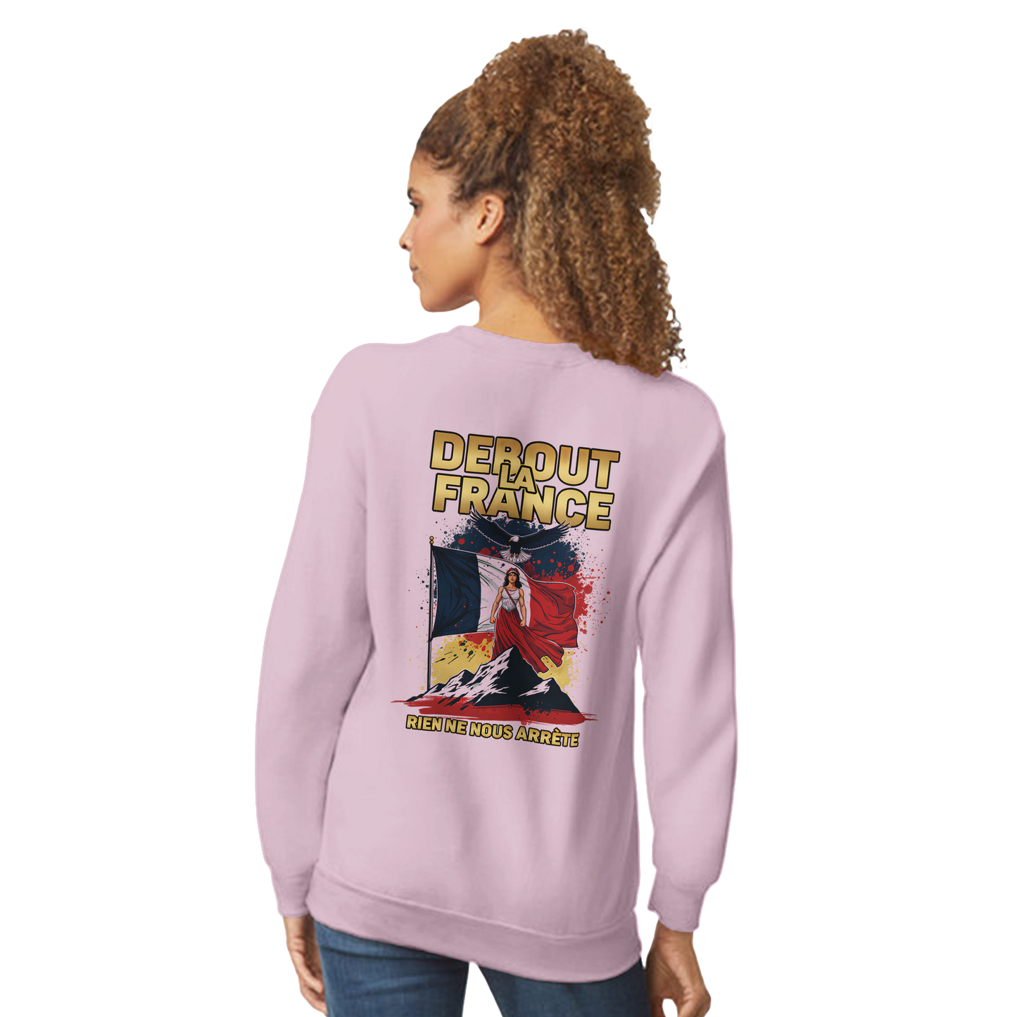 Sweat-shirt Femme Debout la France – Sweat à Capuche Confortable et Résistant
