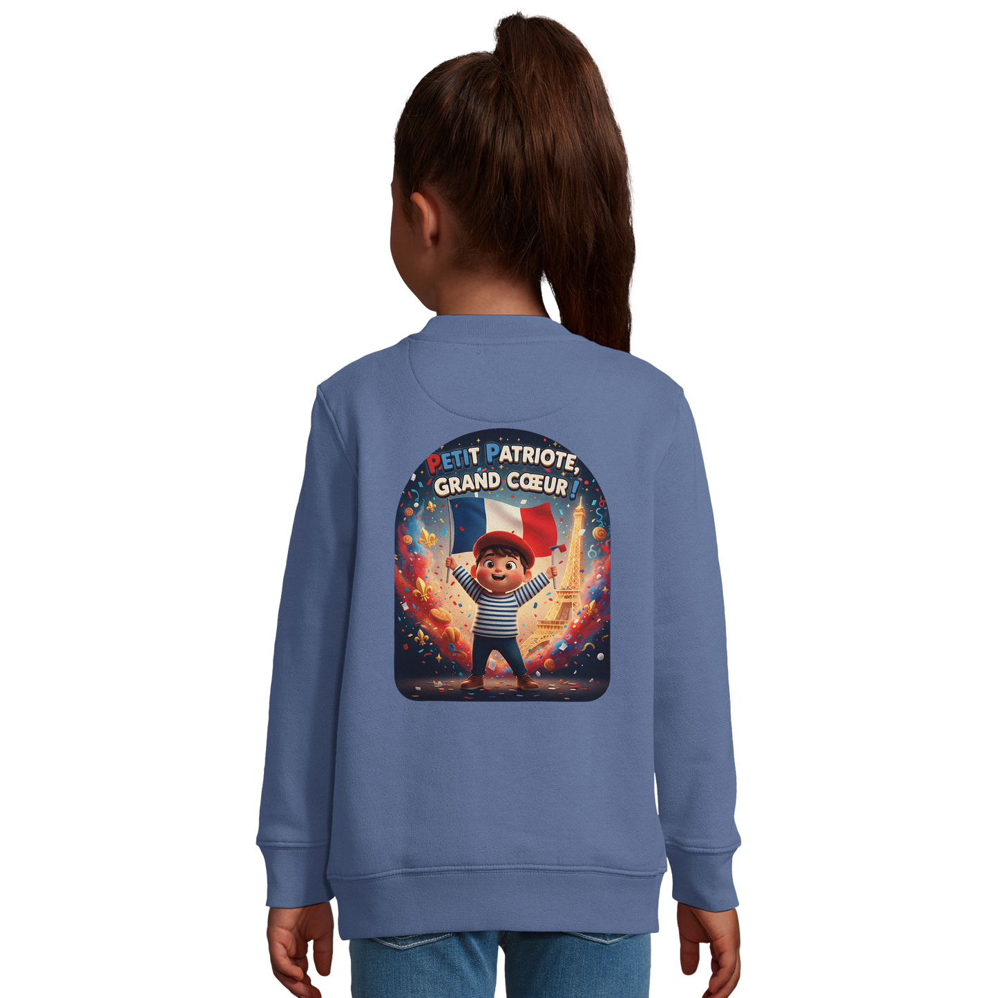 Sweat-shirt Garçon Petit Patriote - Coton Recyclé Confortable