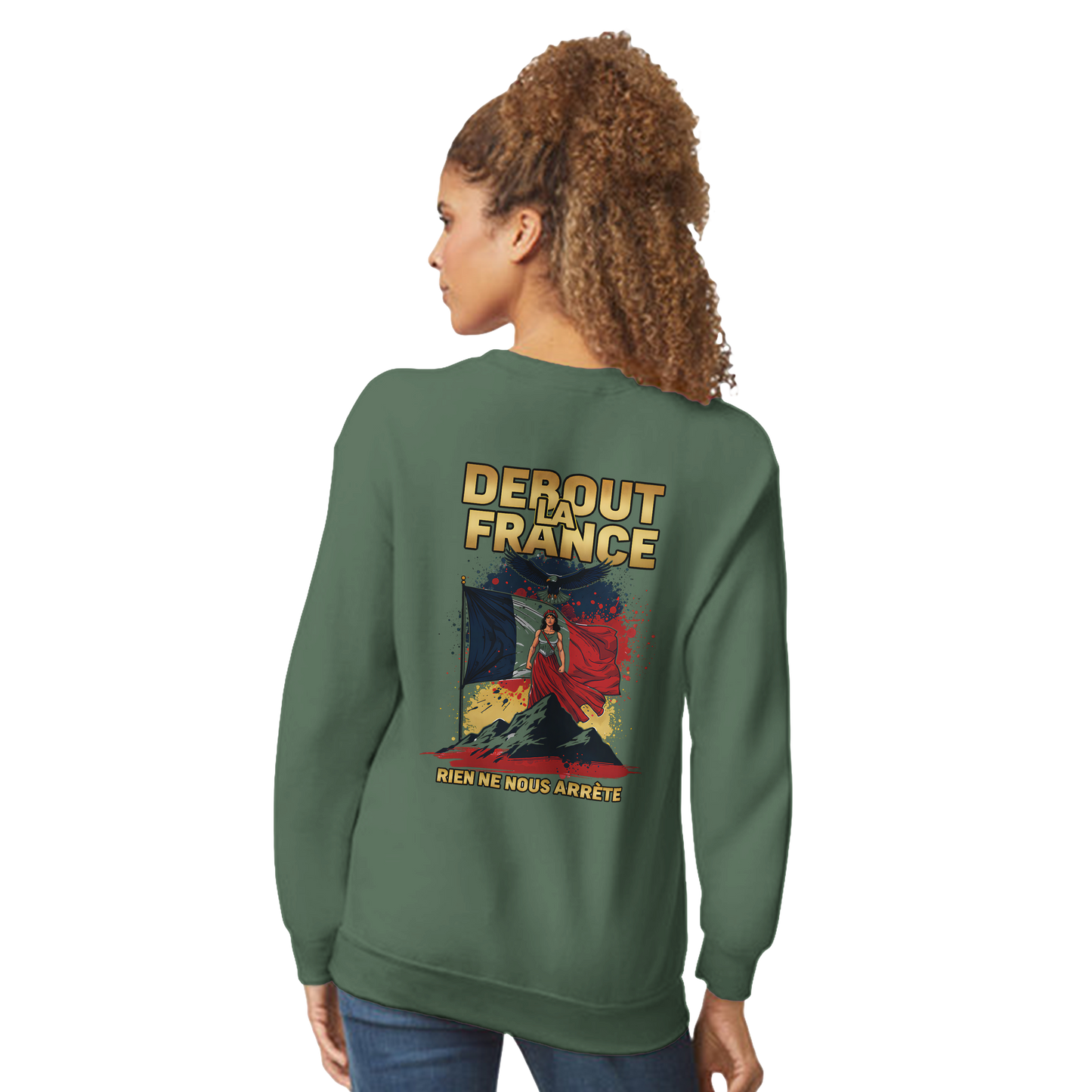 Sweat-shirt Femme Debout la France – Sweat à Capuche Confortable et Résistant