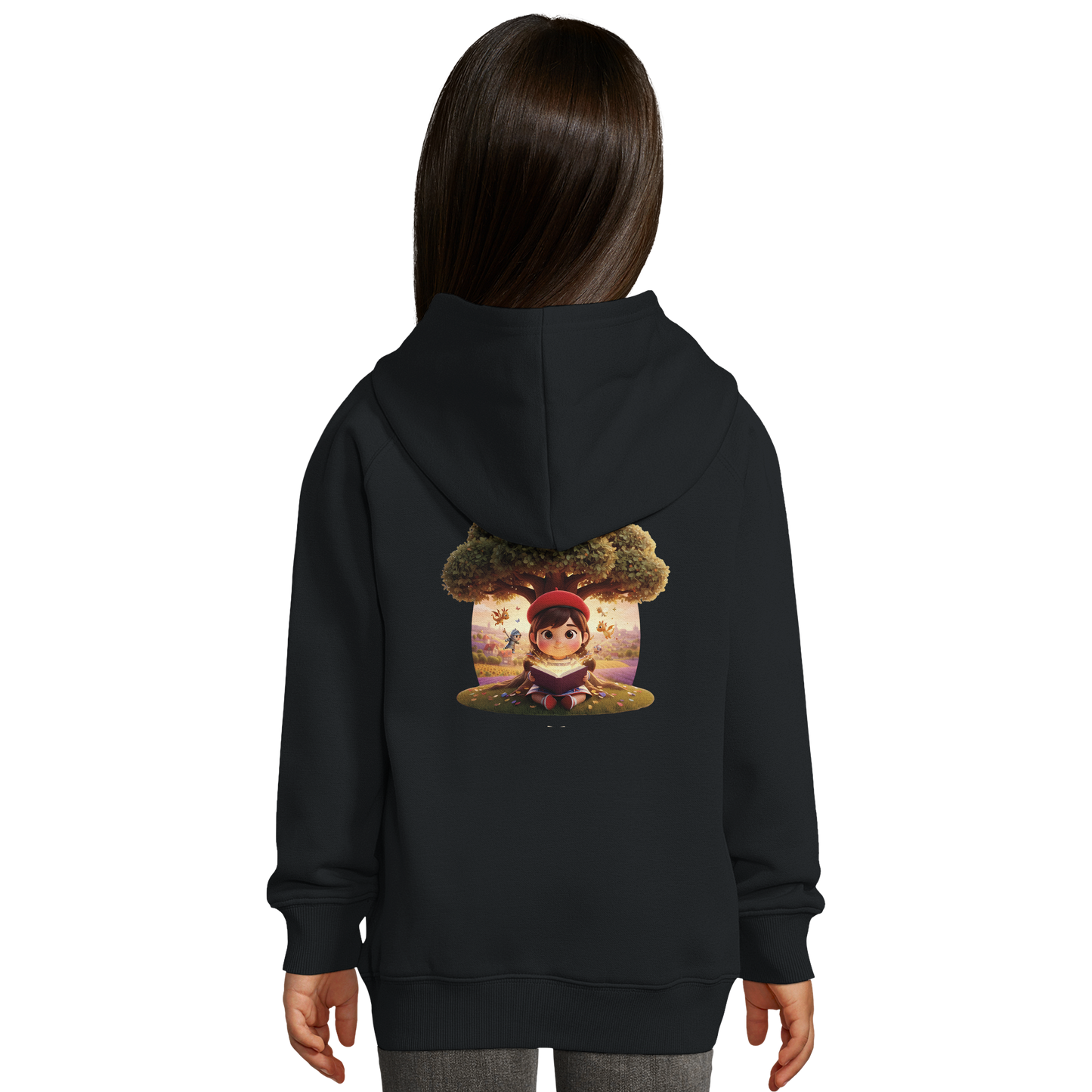 Sweat à capuche fille - La petite française qui rêve grand