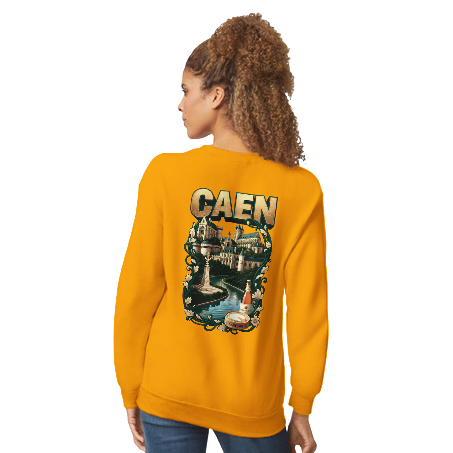 Sweat-shirt Unisexe Caen - Ville de France - Confort Classique