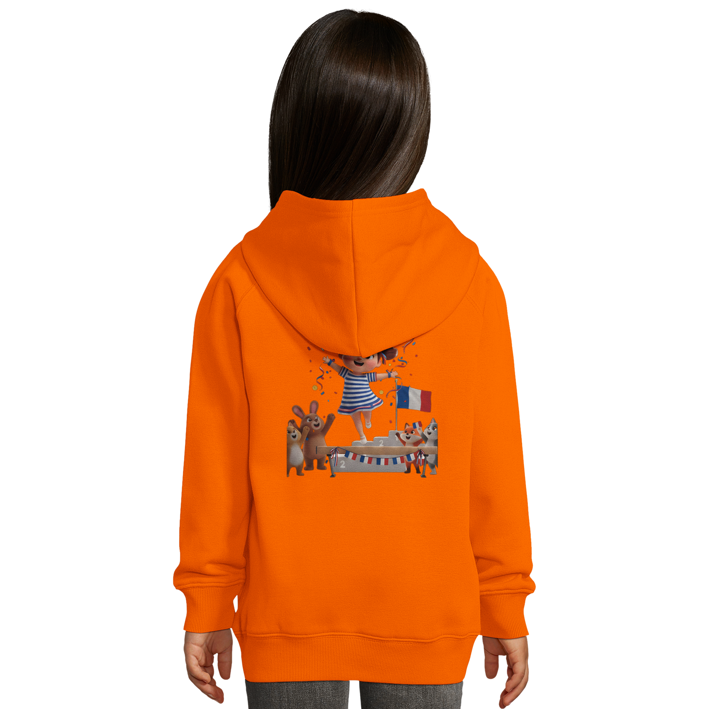 Sweat à capuche enfant - Petite Championne Olympique - Coton Bio