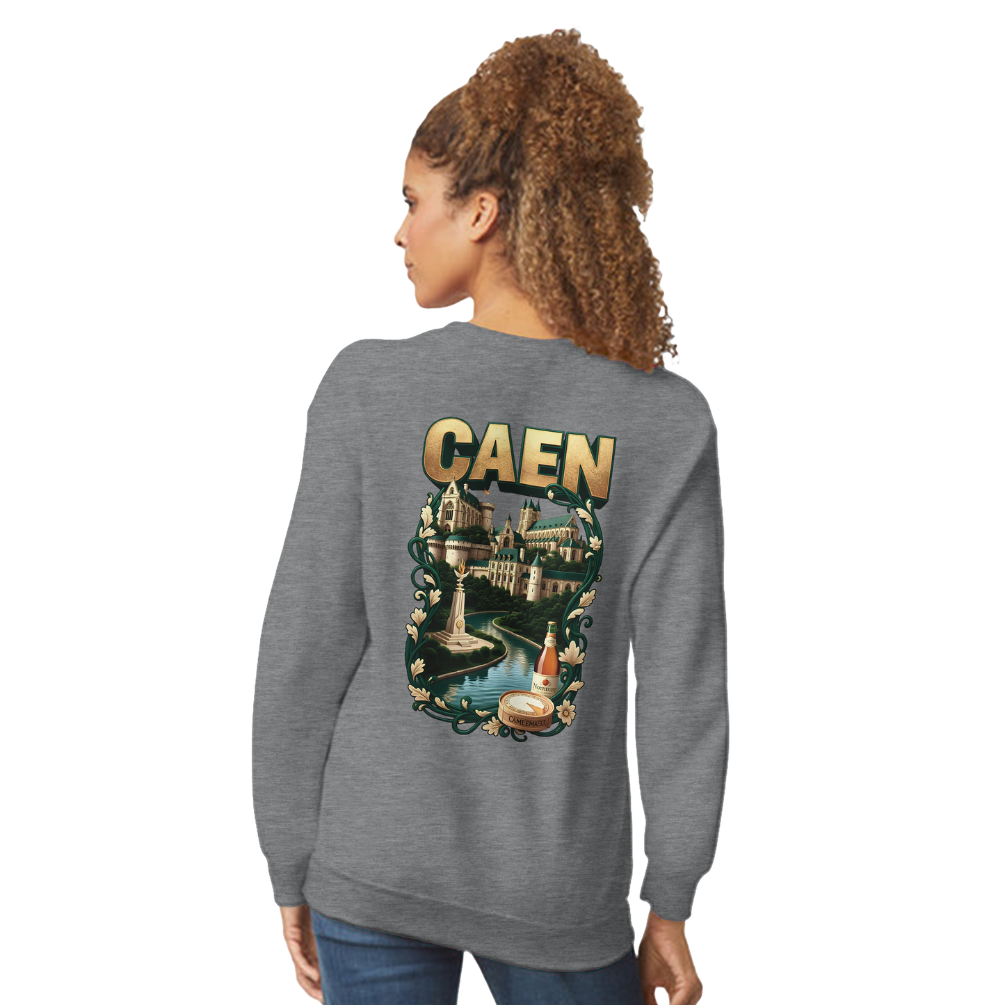 Sweat-shirt Unisexe Caen - Ville de France - Confort Classique