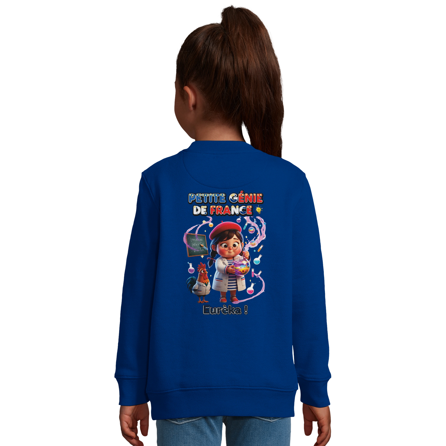 Sweat-shirt fille Petite Génie de France - Coton Recyclé Confortable