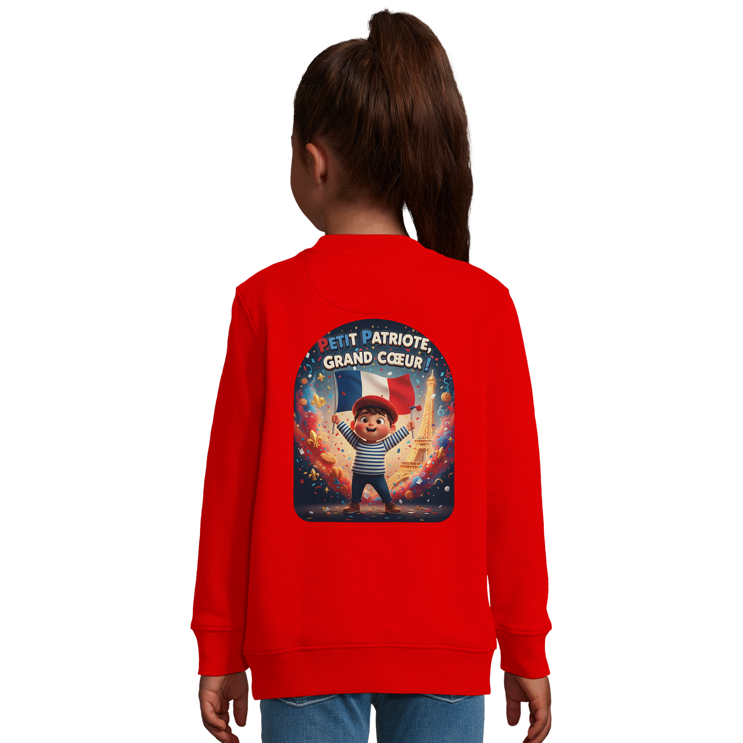Sweat-shirt Garçon Petit Patriote - Coton Recyclé Confortable