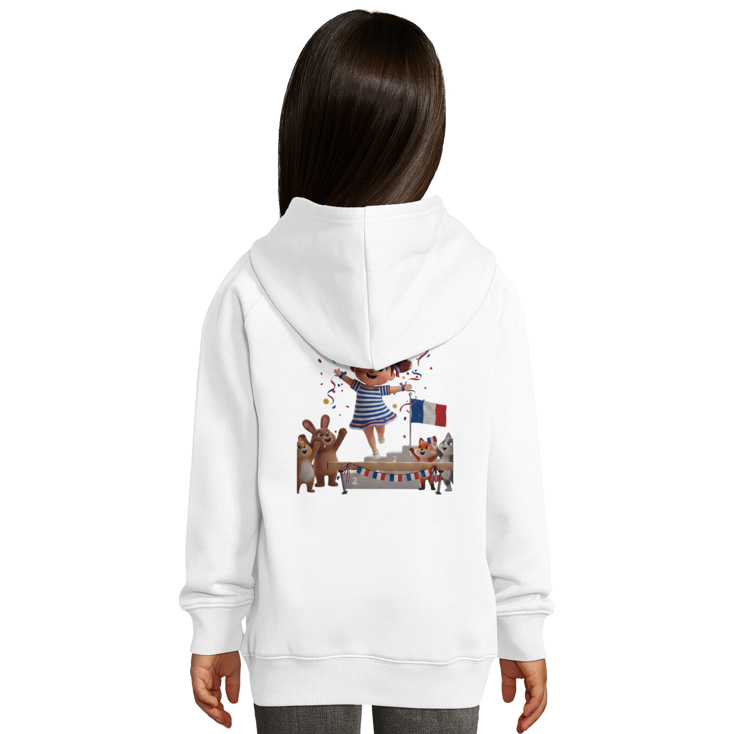 Sweat à capuche enfant - Petite Championne Olympique - Coton Bio