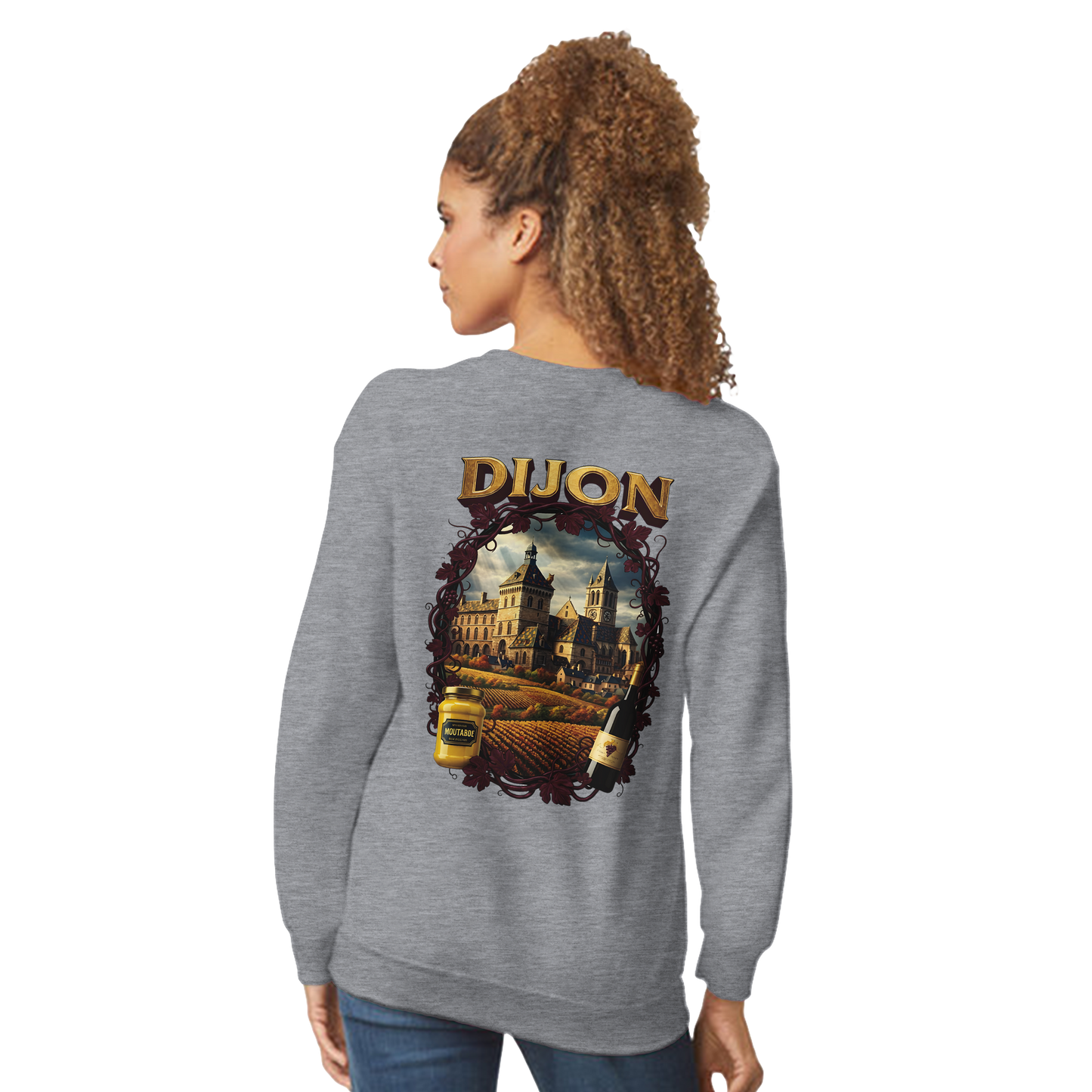 Sweat-shirt Unisexe Dijon – Ville de France – Coupe Classique Confortable