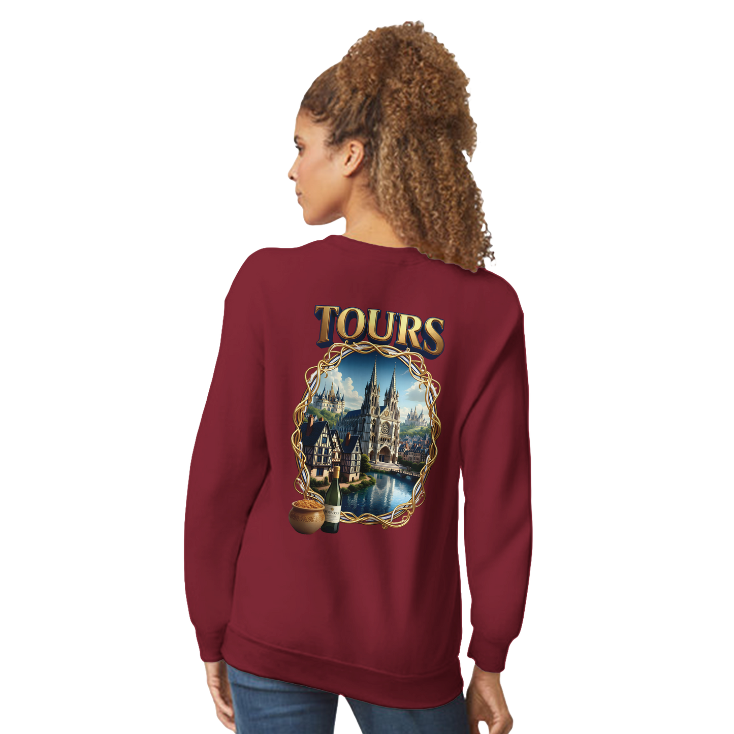 Sweat-shirt Unisexe Tours France - Classique et Confortable