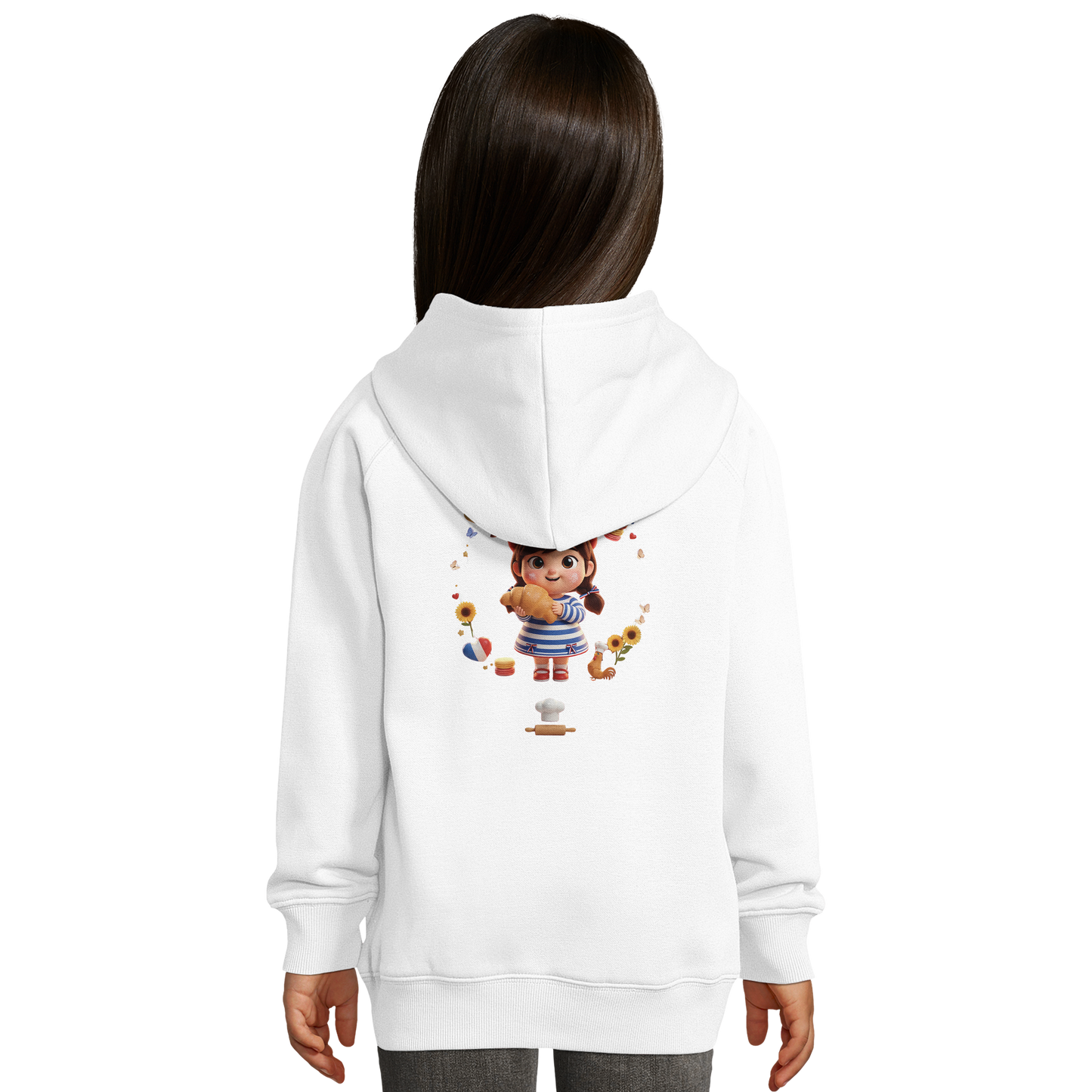 Sweat à capuche fille 'Petite Chef Grand Talent' - Coton Bio
