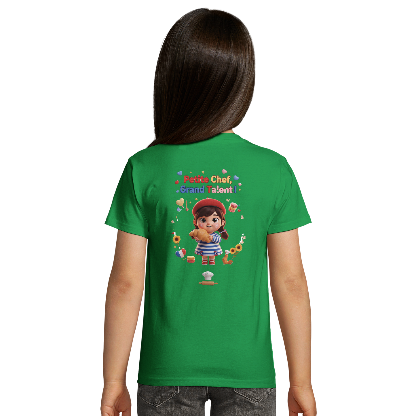 T-Shirt fille 'Petite Chef Grand Talent' – 100% Coton Bio