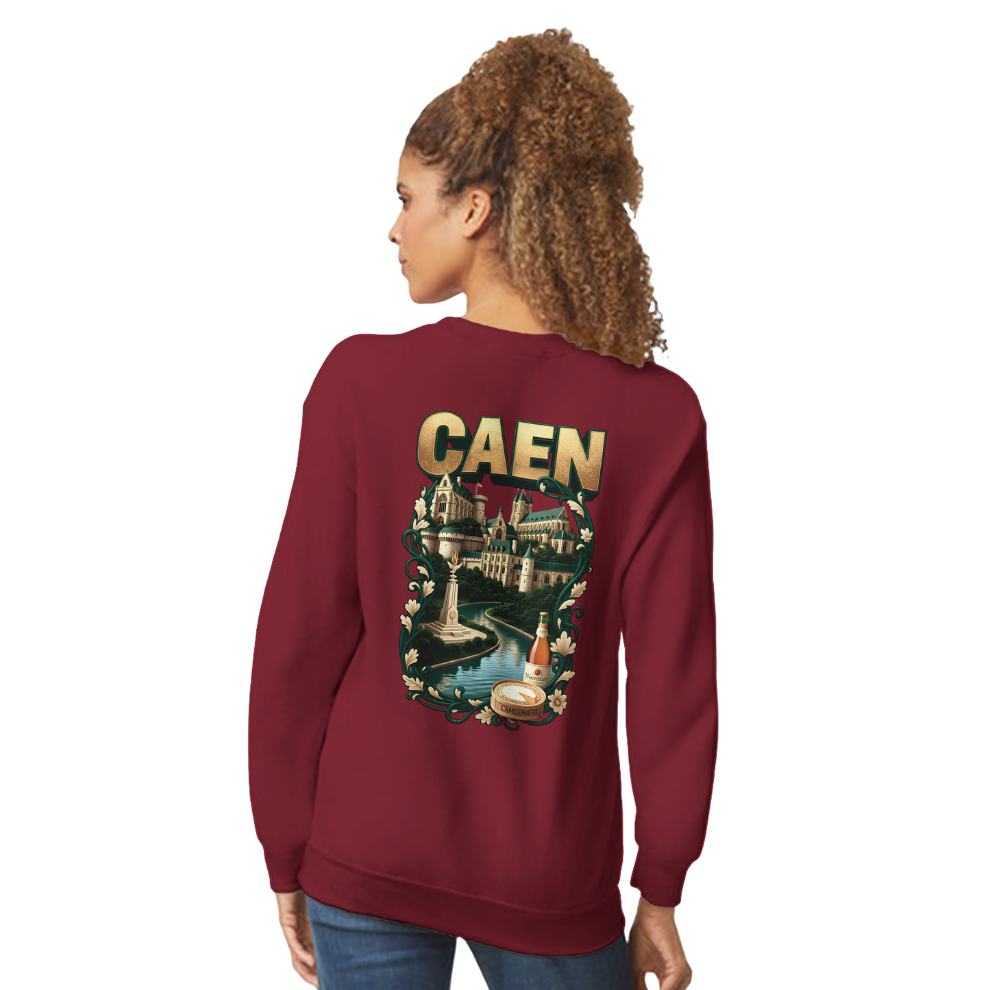 Sweat-shirt Unisexe Caen - Ville de France - Confort Classique