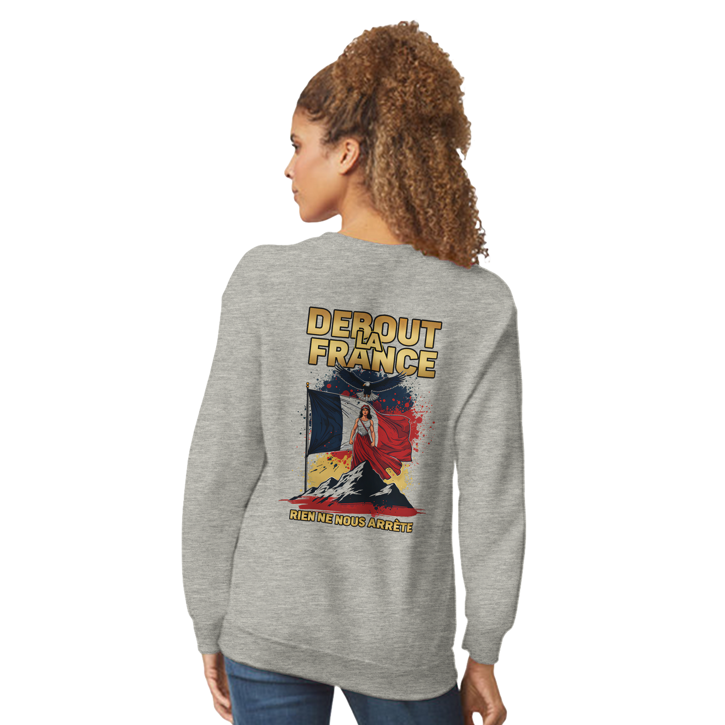 Sweat-shirt Femme Debout la France – Sweat à Capuche Confortable et Résistant