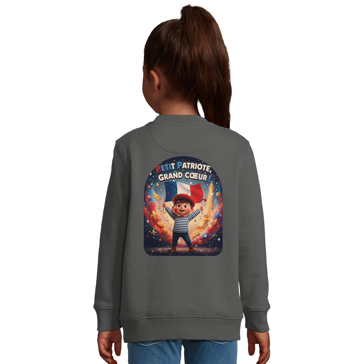 Sweat-shirt Garçon Petit Patriote - Coton Recyclé Confortable