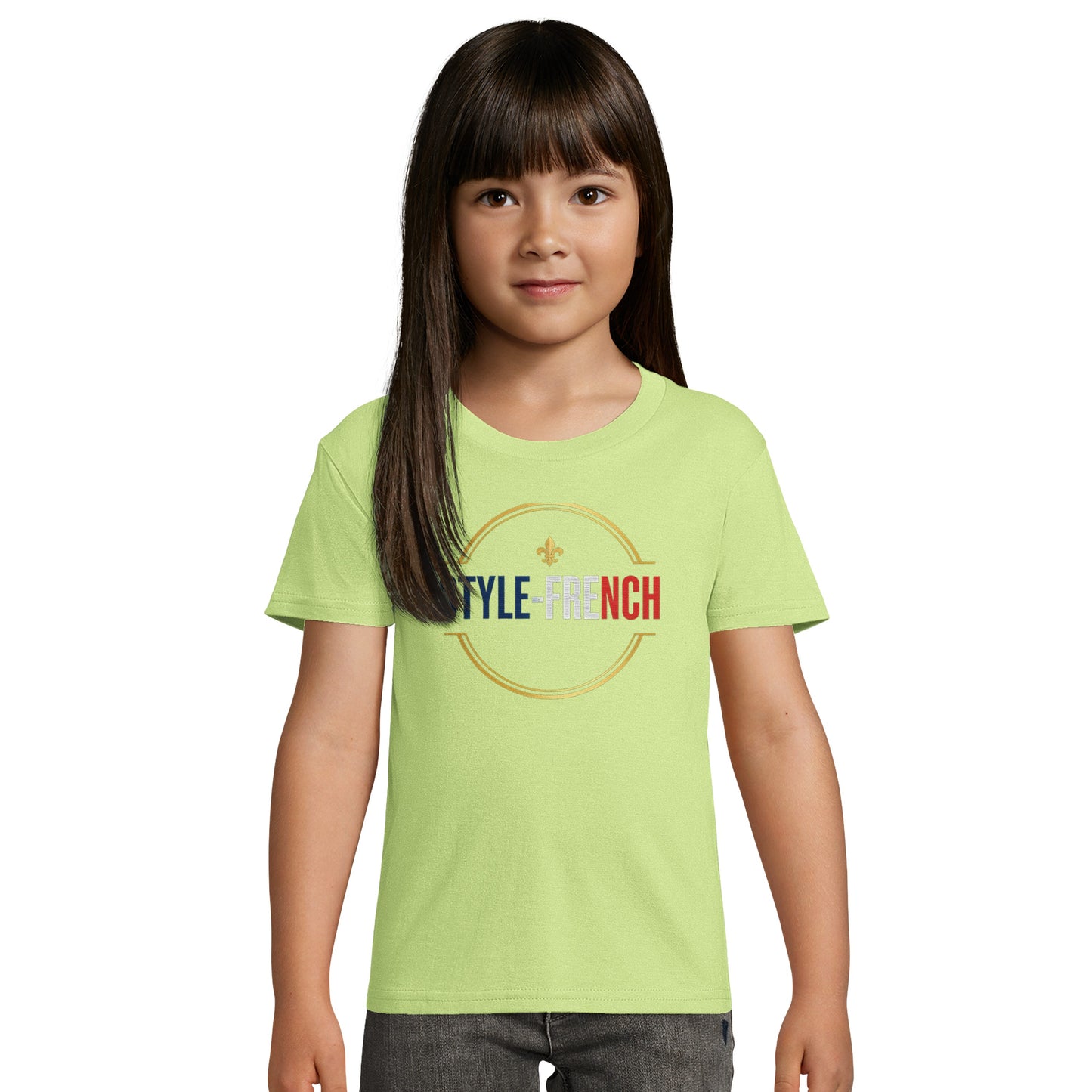 T-Shirt Fille - La Petite Française Qui Rêve Grand - 100% Coton Bio