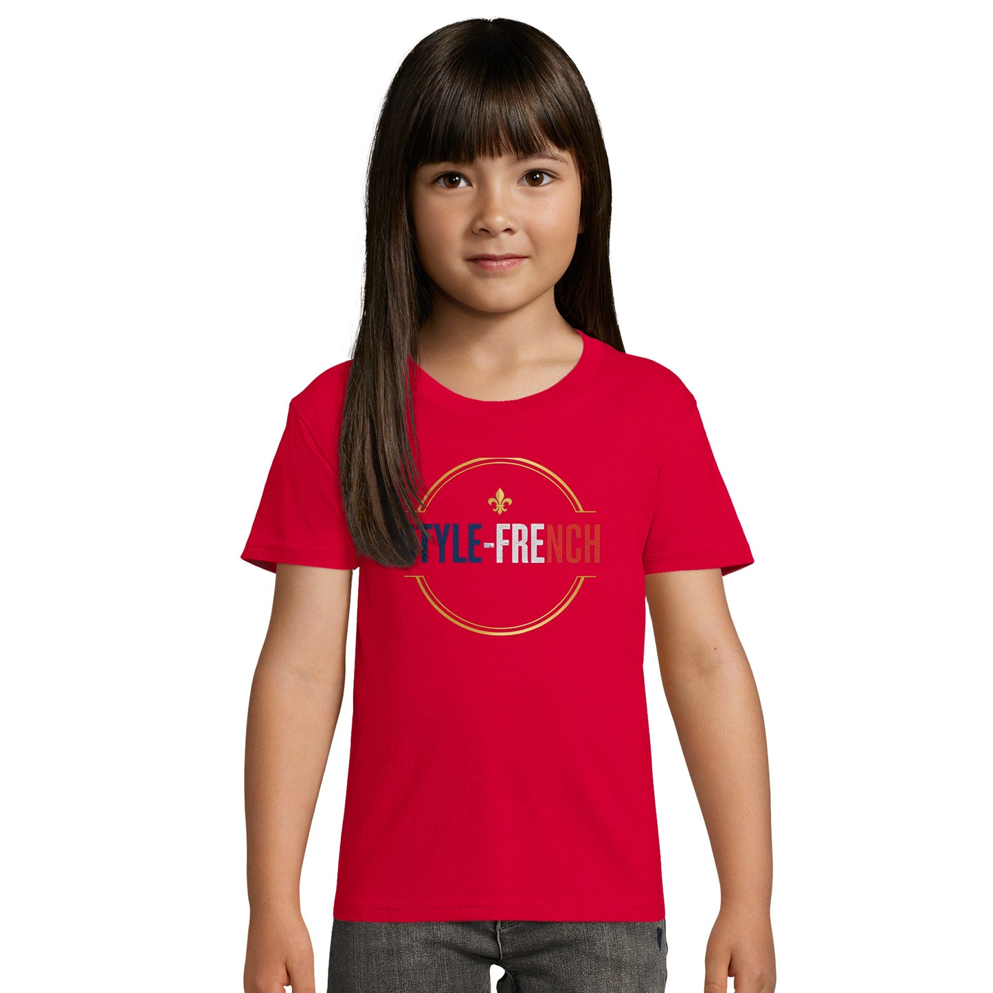 T-Shirt Fille - La Petite Française Qui Rêve Grand - 100% Coton Bio