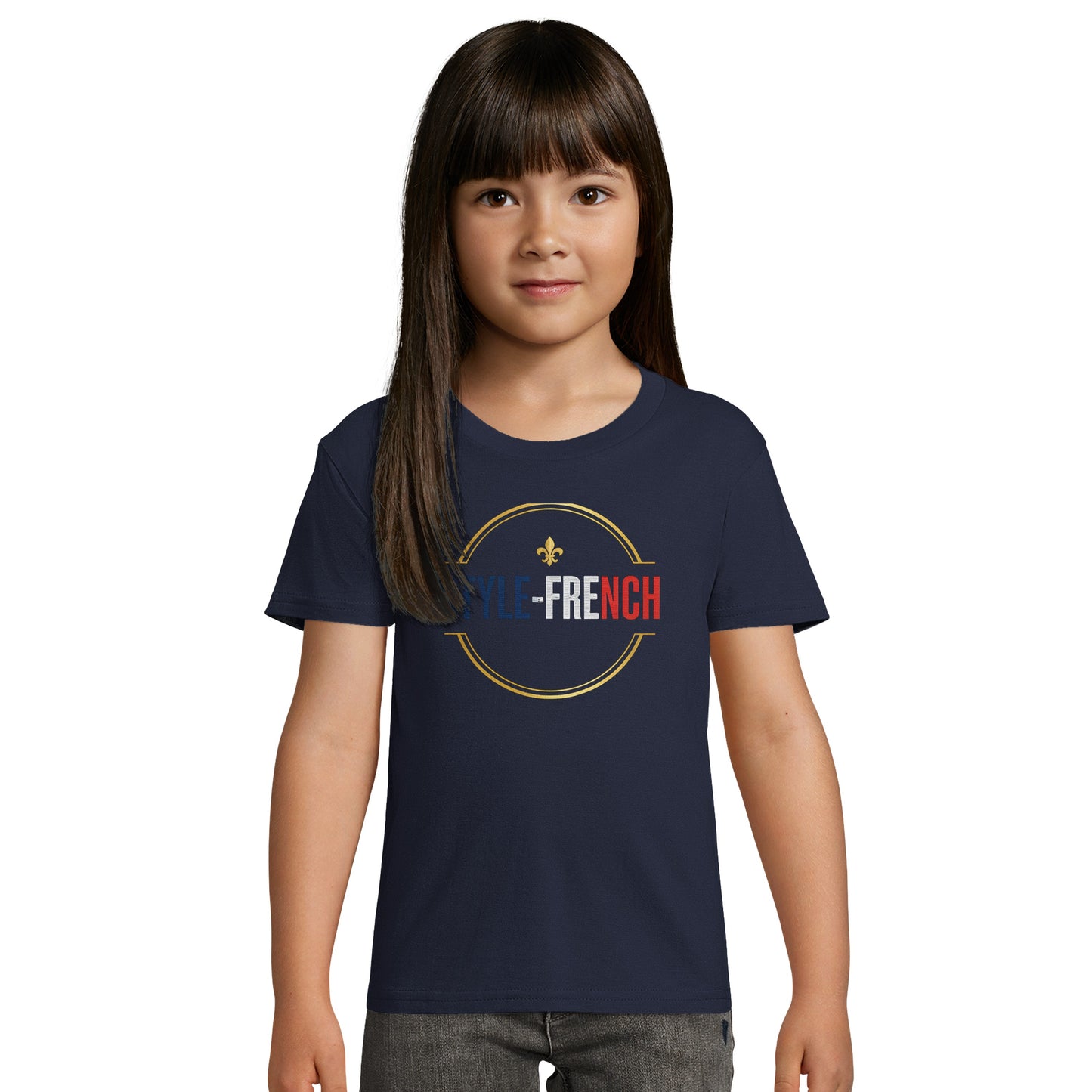 T-Shirt Fille - La Petite Française Qui Rêve Grand - 100% Coton Bio