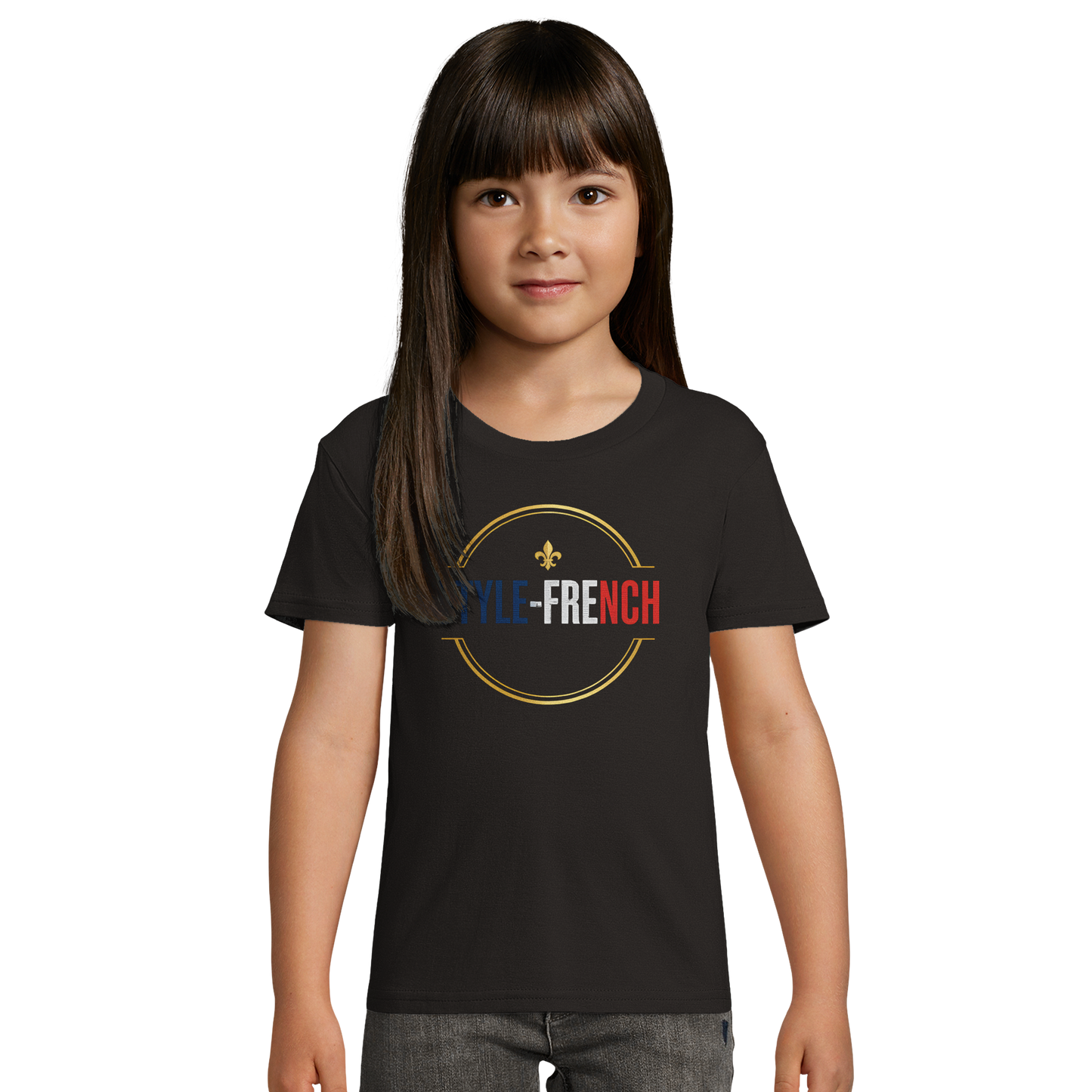 T-Shirt Fille "Petite Génie de France" - 100% Coton Bio