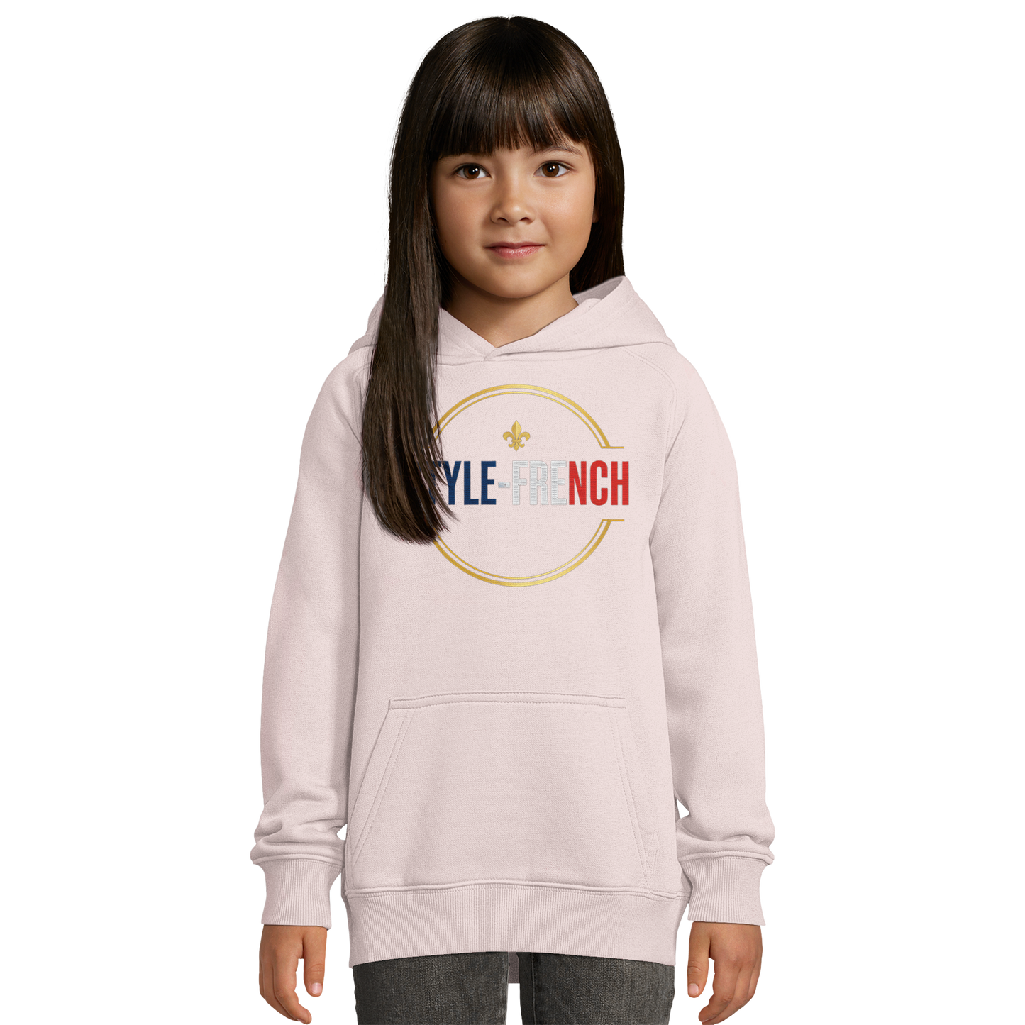 Sweat à capuche fille- Collection France "Ma France je t'aime" - Coton Bio