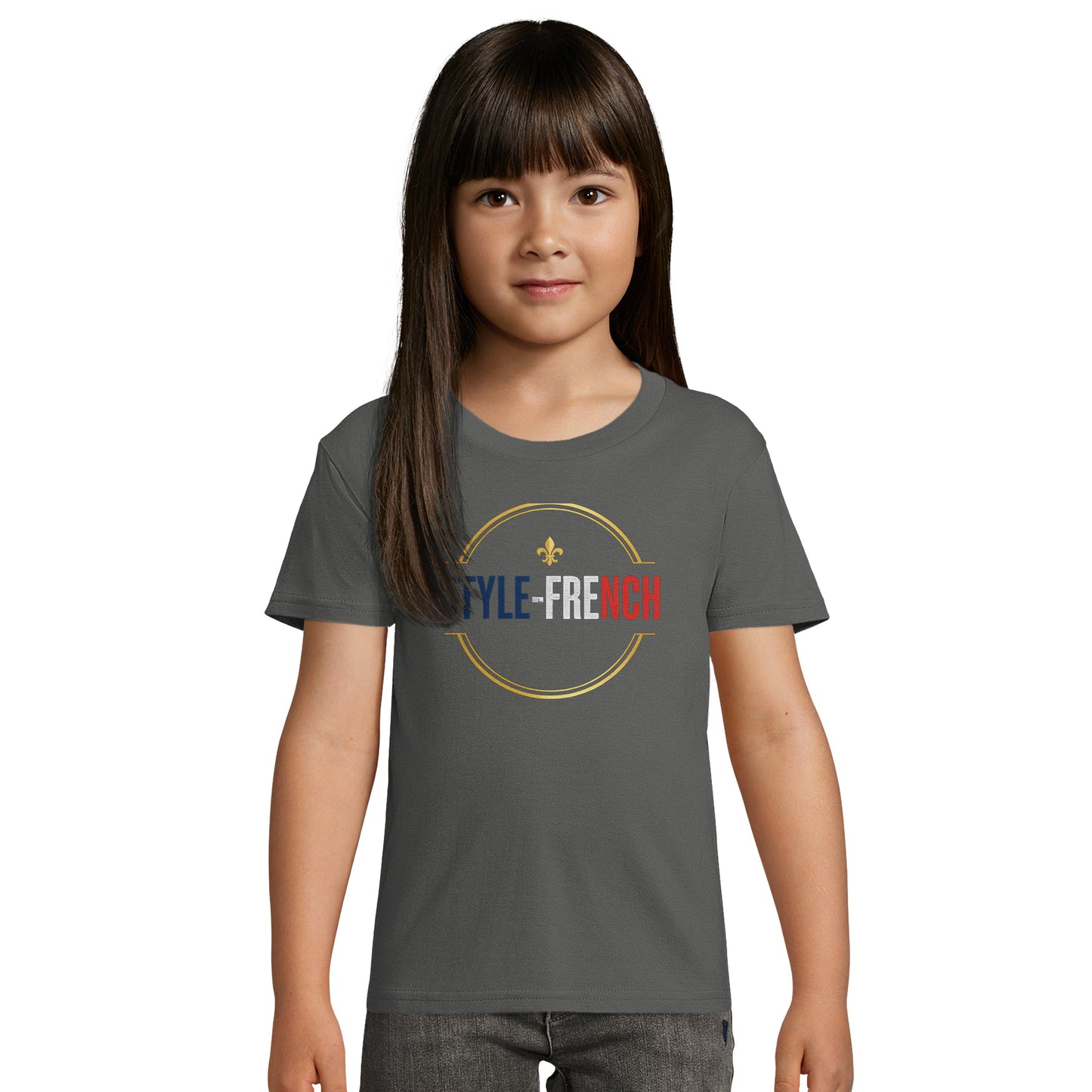 T-Shirt Fille - La Petite Française Qui Rêve Grand - 100% Coton Bio