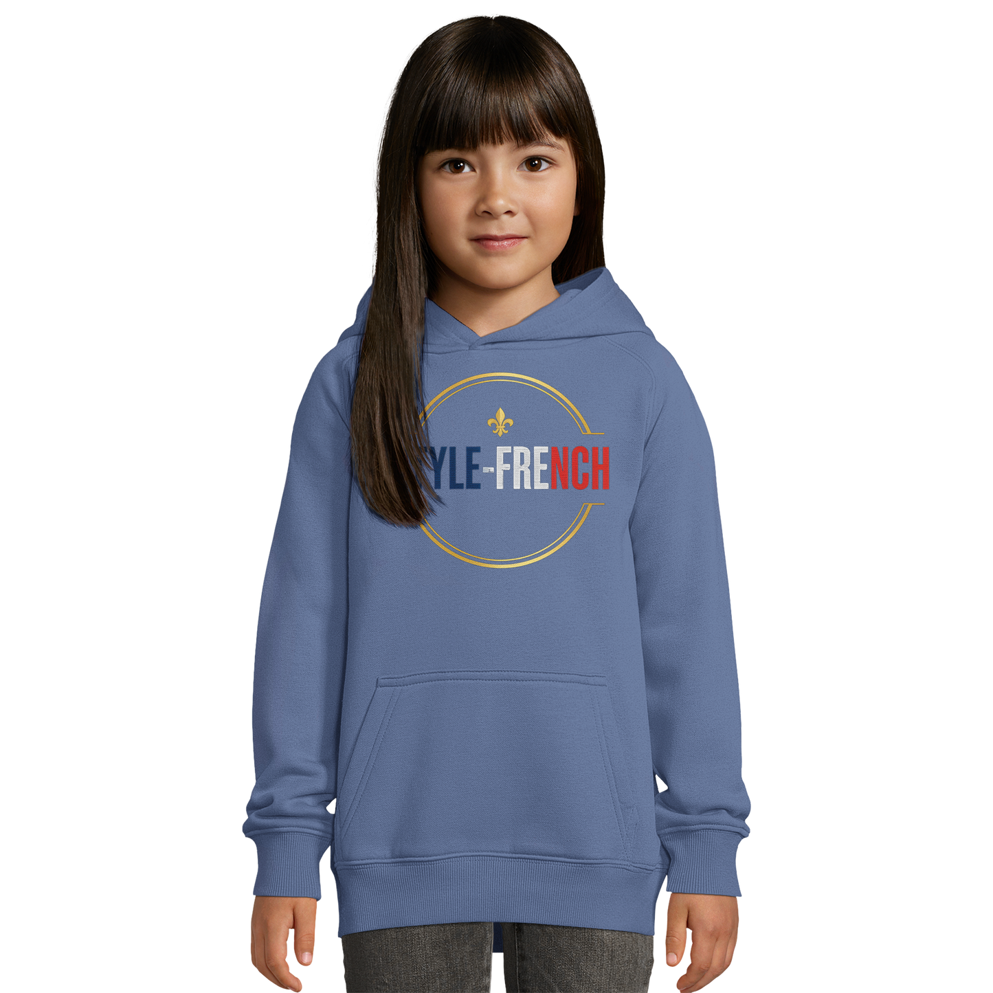 Sweat à capuche fille- Collection France "Ma France je t'aime" - Coton Bio