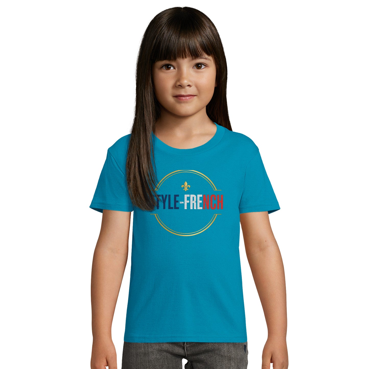 T-Shirt Fille - La Petite Française Qui Rêve Grand - 100% Coton Bio
