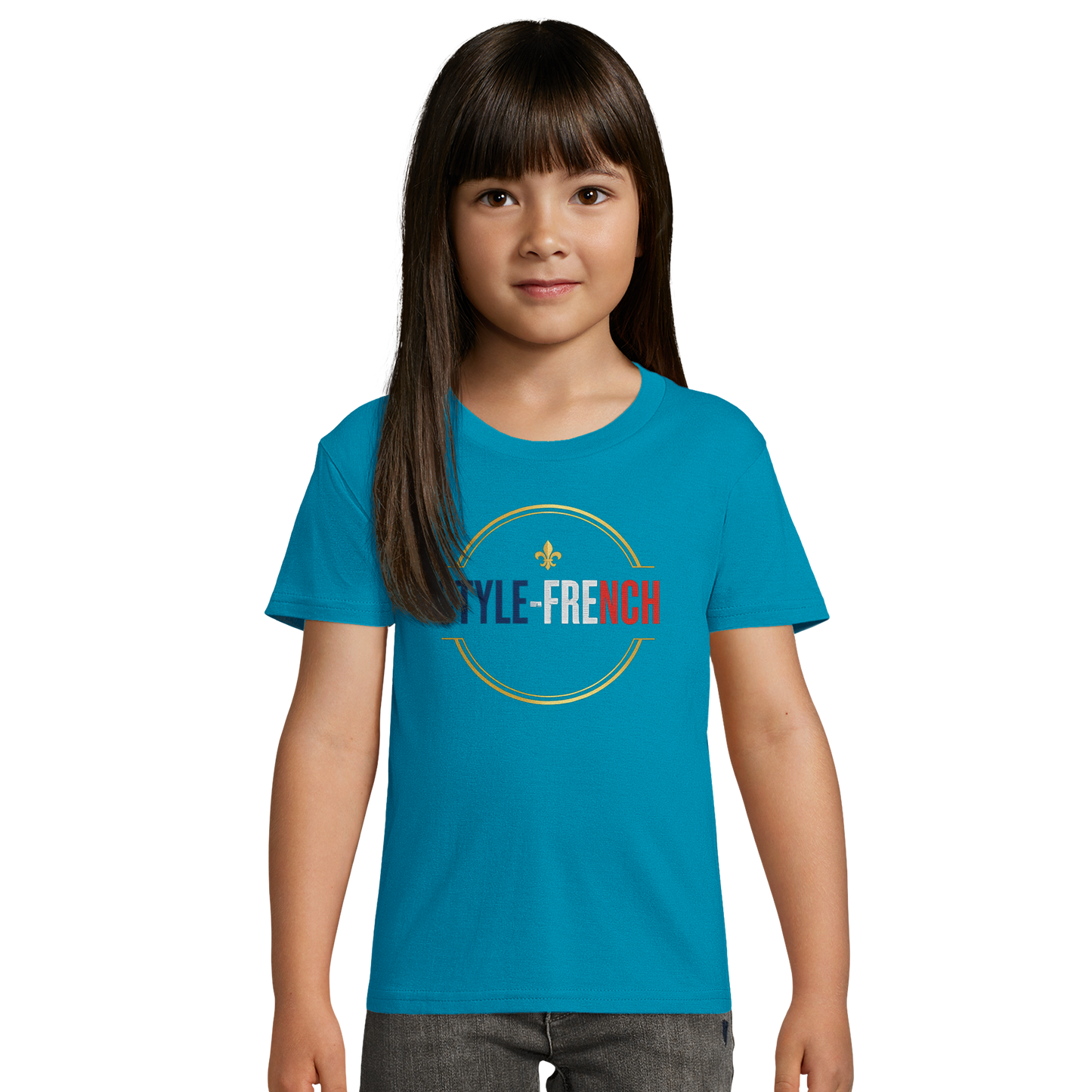 T-Shirt Fille "Petite Génie de France" - 100% Coton Bio