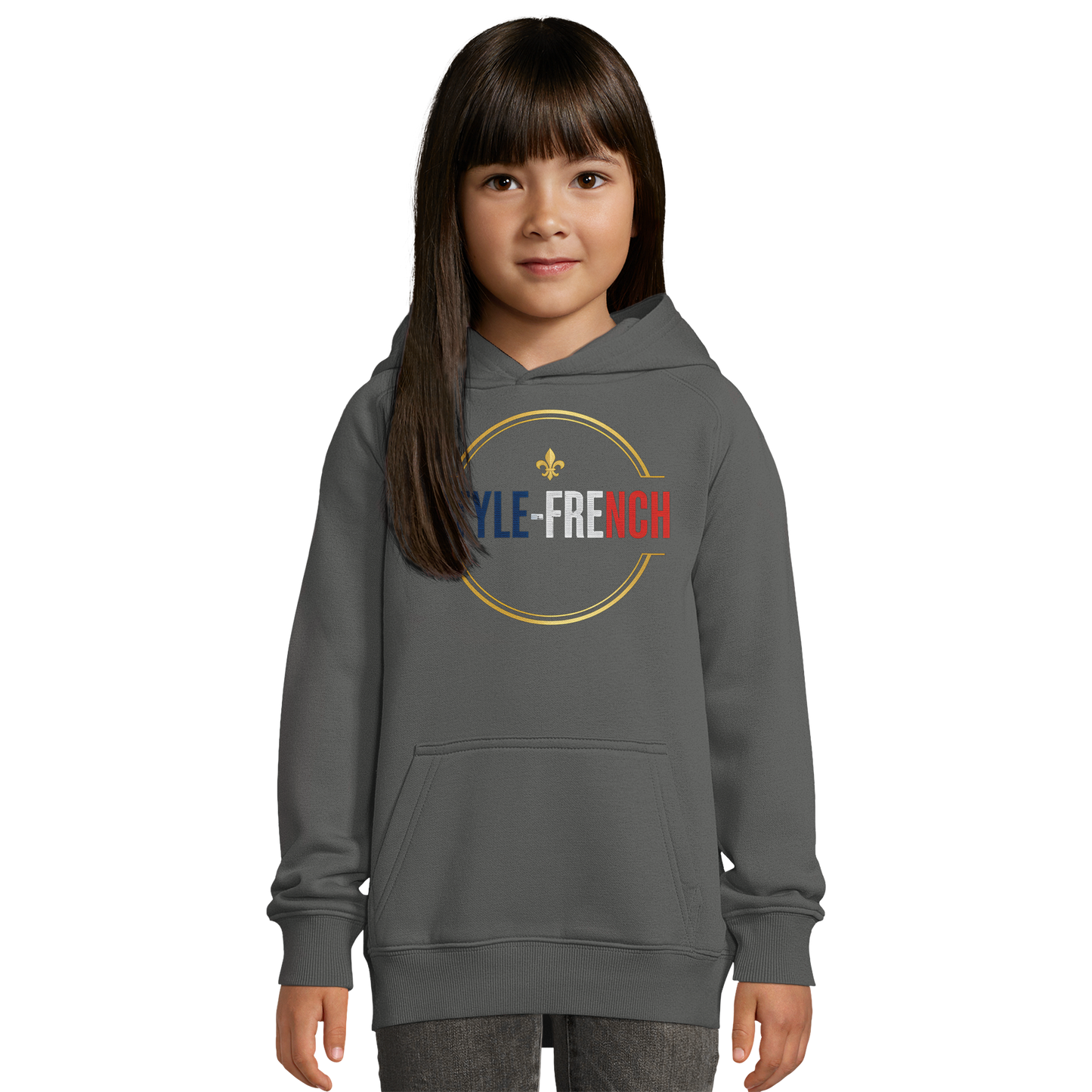 Sweat à capuche fille- Collection France "Ma France je t'aime" - Coton Bio