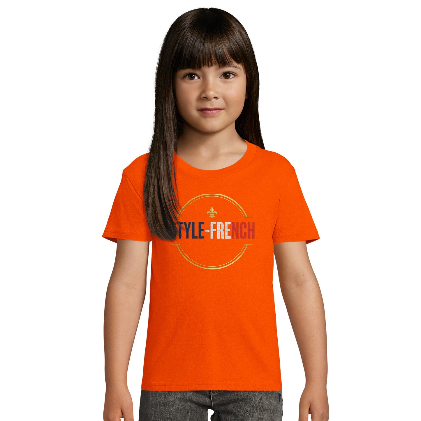 T-Shirt Fille - La Petite Française Qui Rêve Grand - 100% Coton Bio