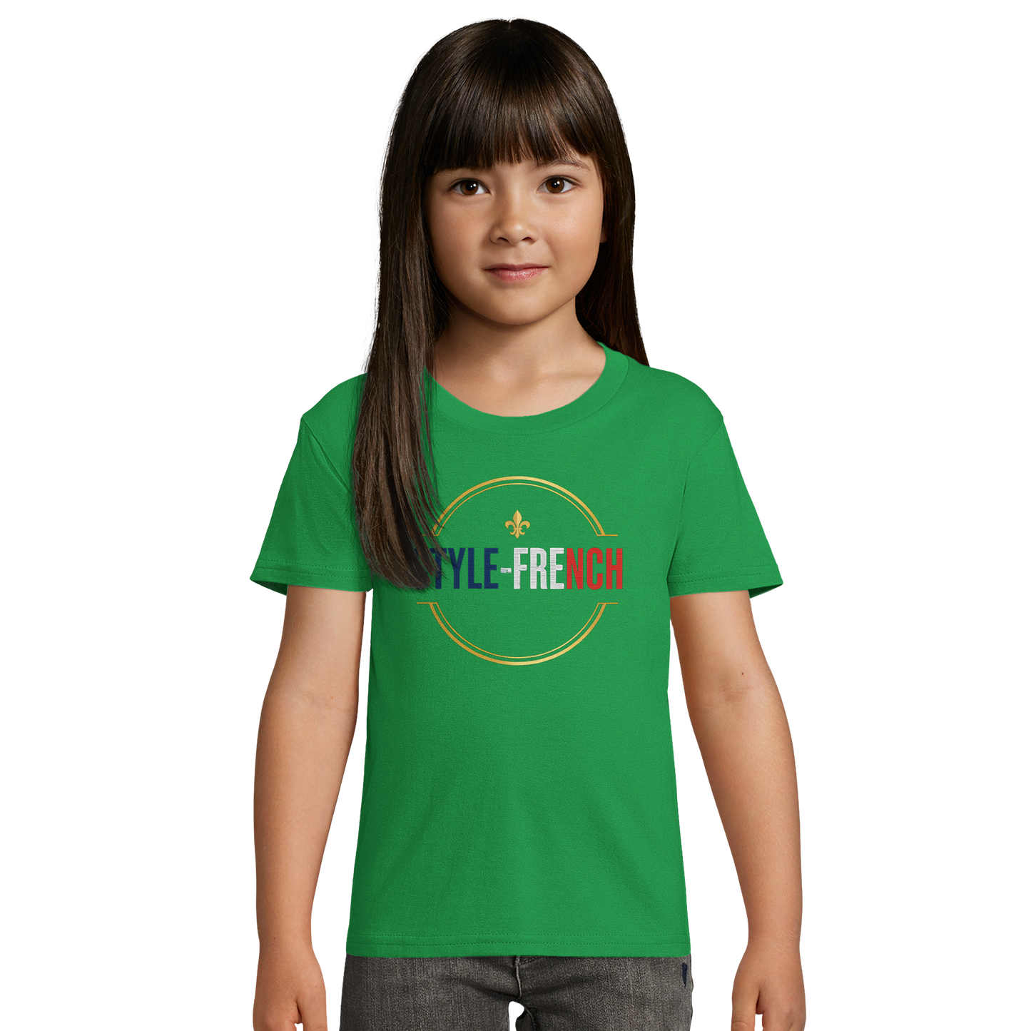 T-Shirt Fille "Petite Génie de France" - 100% Coton Bio