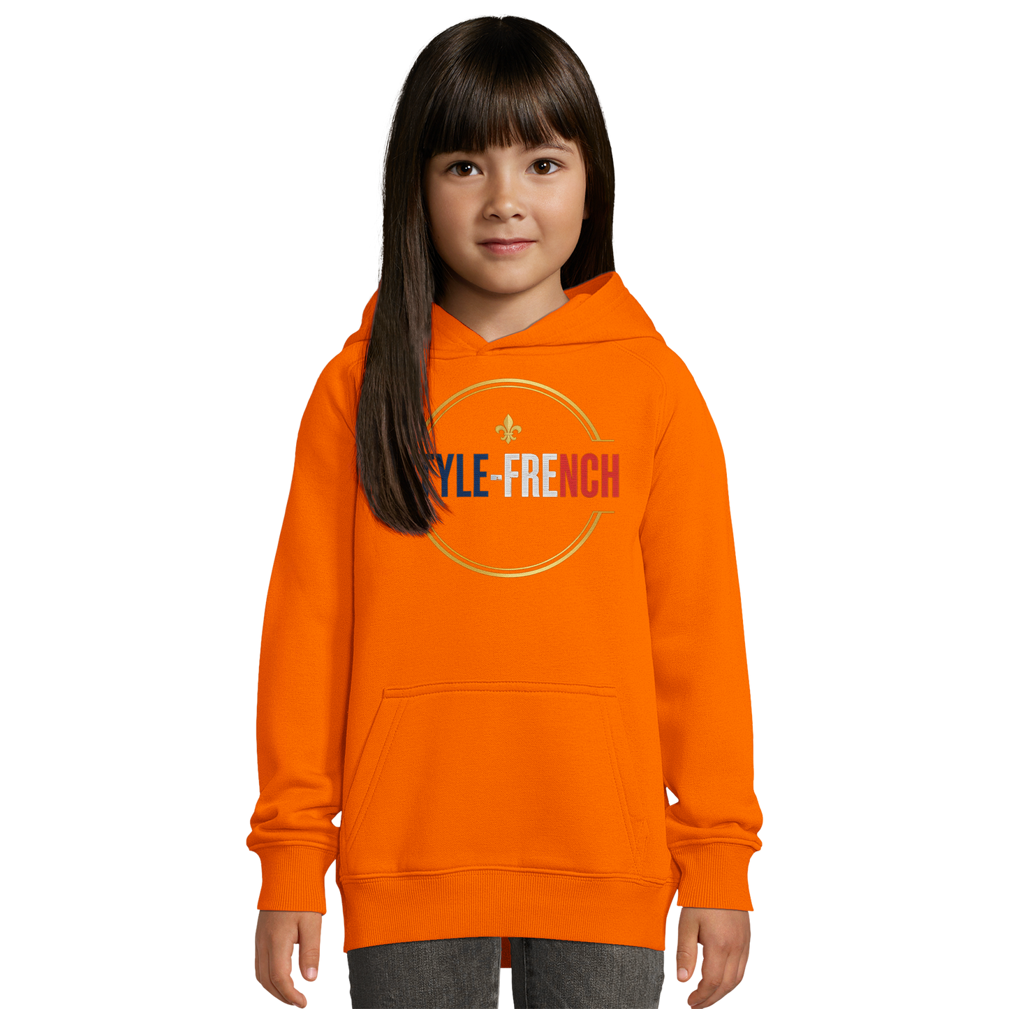 Sweat à capuche fille- Collection France "Ma France je t'aime" - Coton Bio