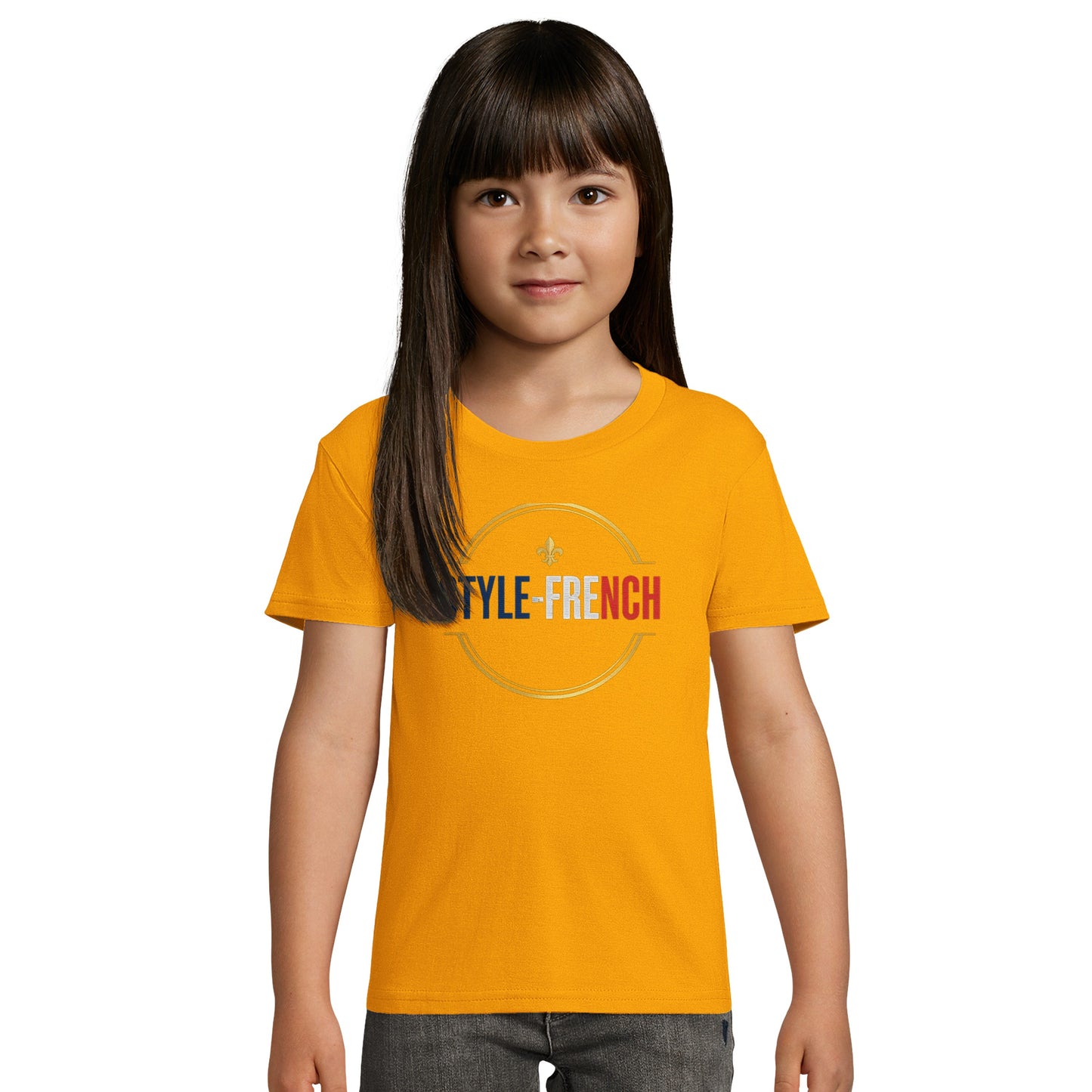 T-Shirt Fille - La Petite Française Qui Rêve Grand - 100% Coton Bio