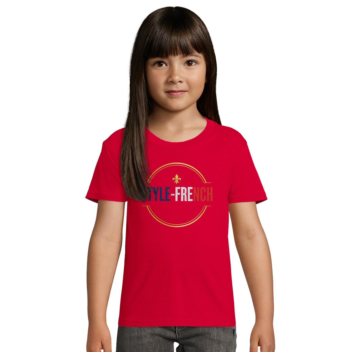 T-Shirt Fille "Petite Génie de France" - 100% Coton Bio