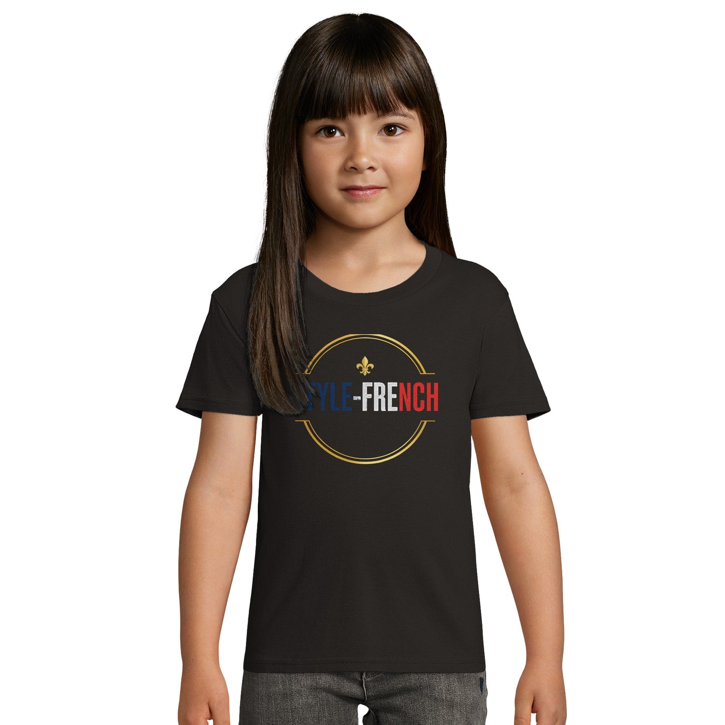 T-Shirt Fille - La Petite Française Qui Rêve Grand - 100% Coton Bio