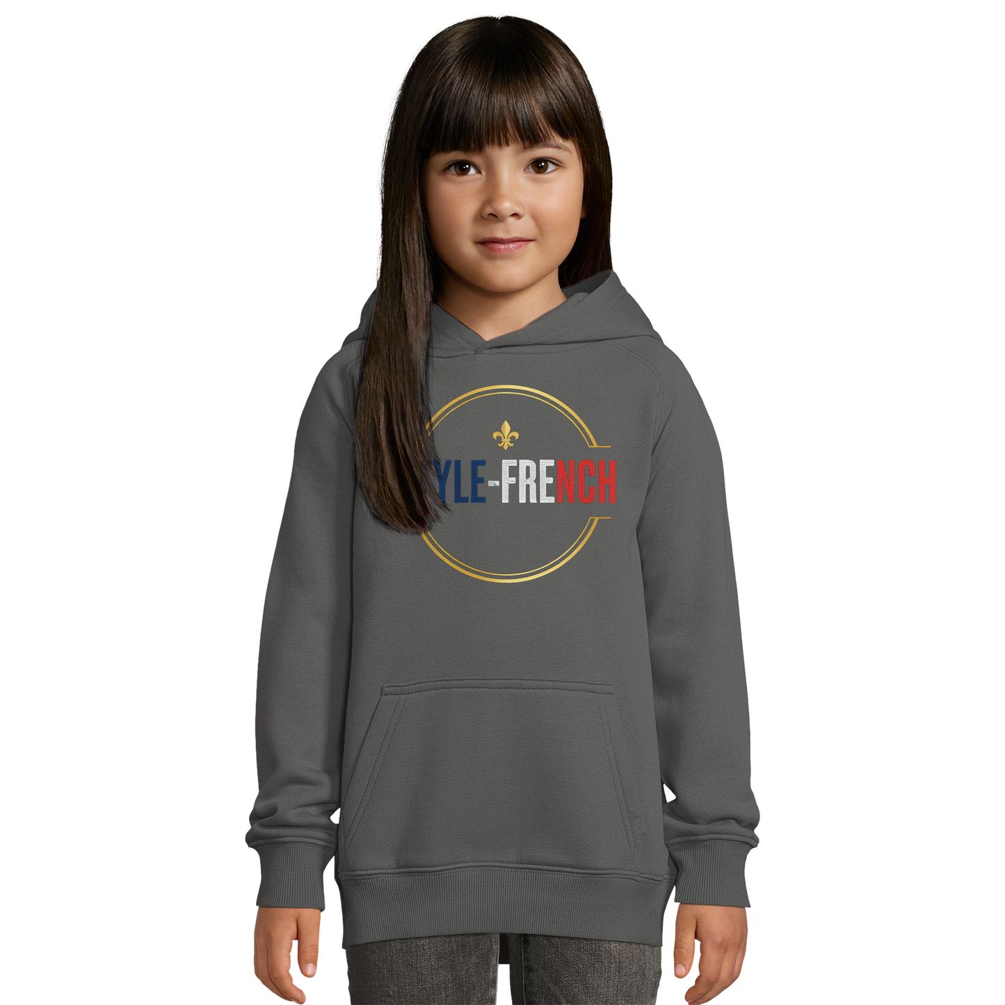 Sweat à capuche fille - La petite française qui rêve grand