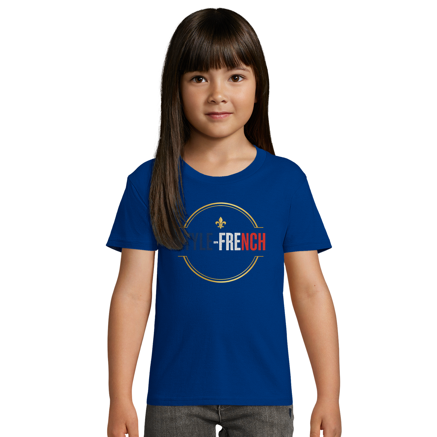 T-Shirt Fille Petite Championne Olympique – Coton Bio Premium