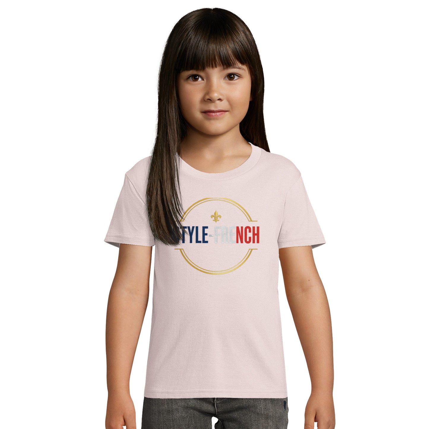 T-Shirt Fille - La Petite Française Qui Rêve Grand - 100% Coton Bio