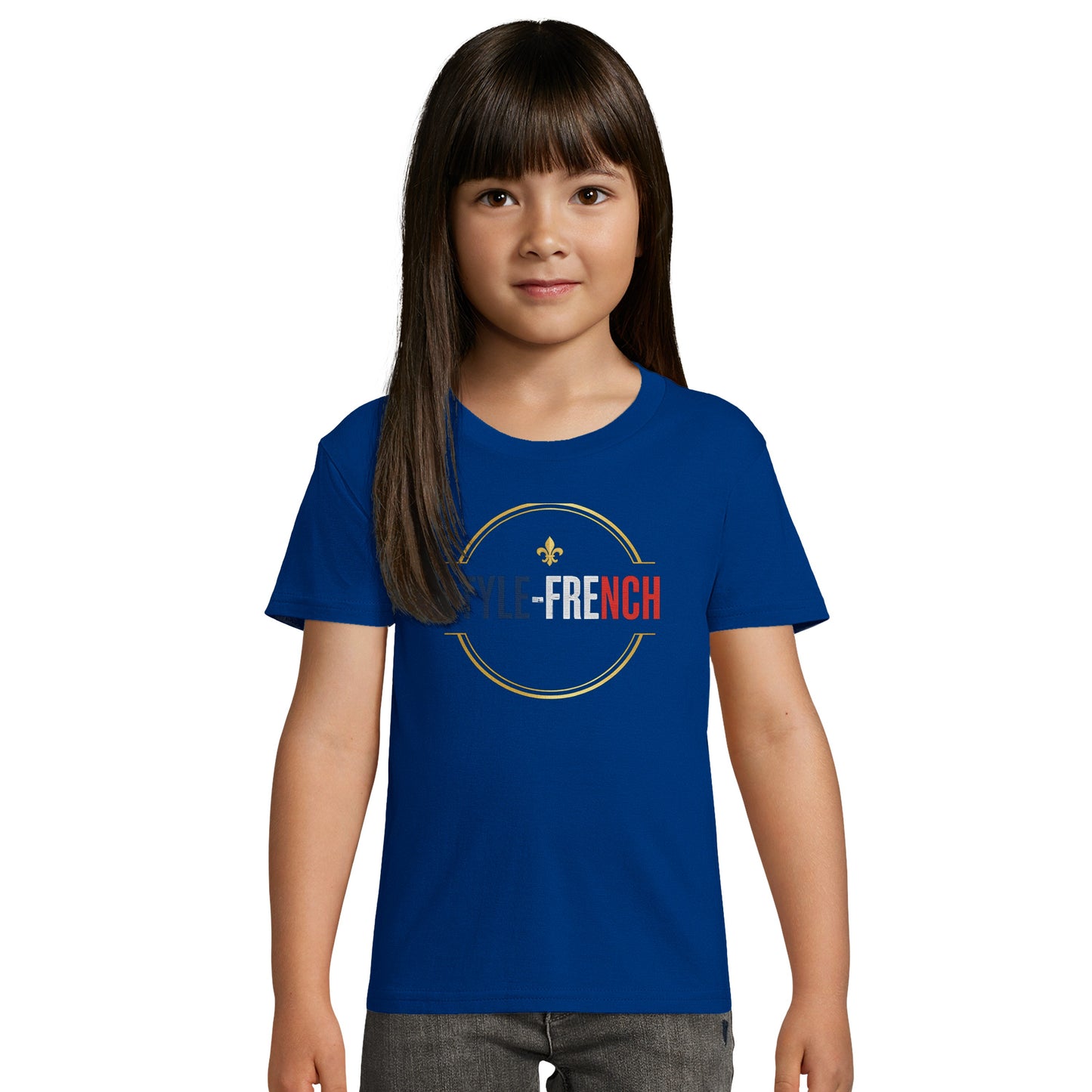 T-Shirt Fille - La Petite Française Qui Rêve Grand - 100% Coton Bio