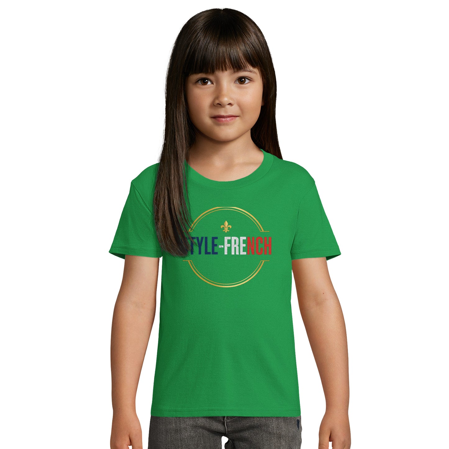 T-Shirt Fille - La Petite Française Qui Rêve Grand - 100% Coton Bio