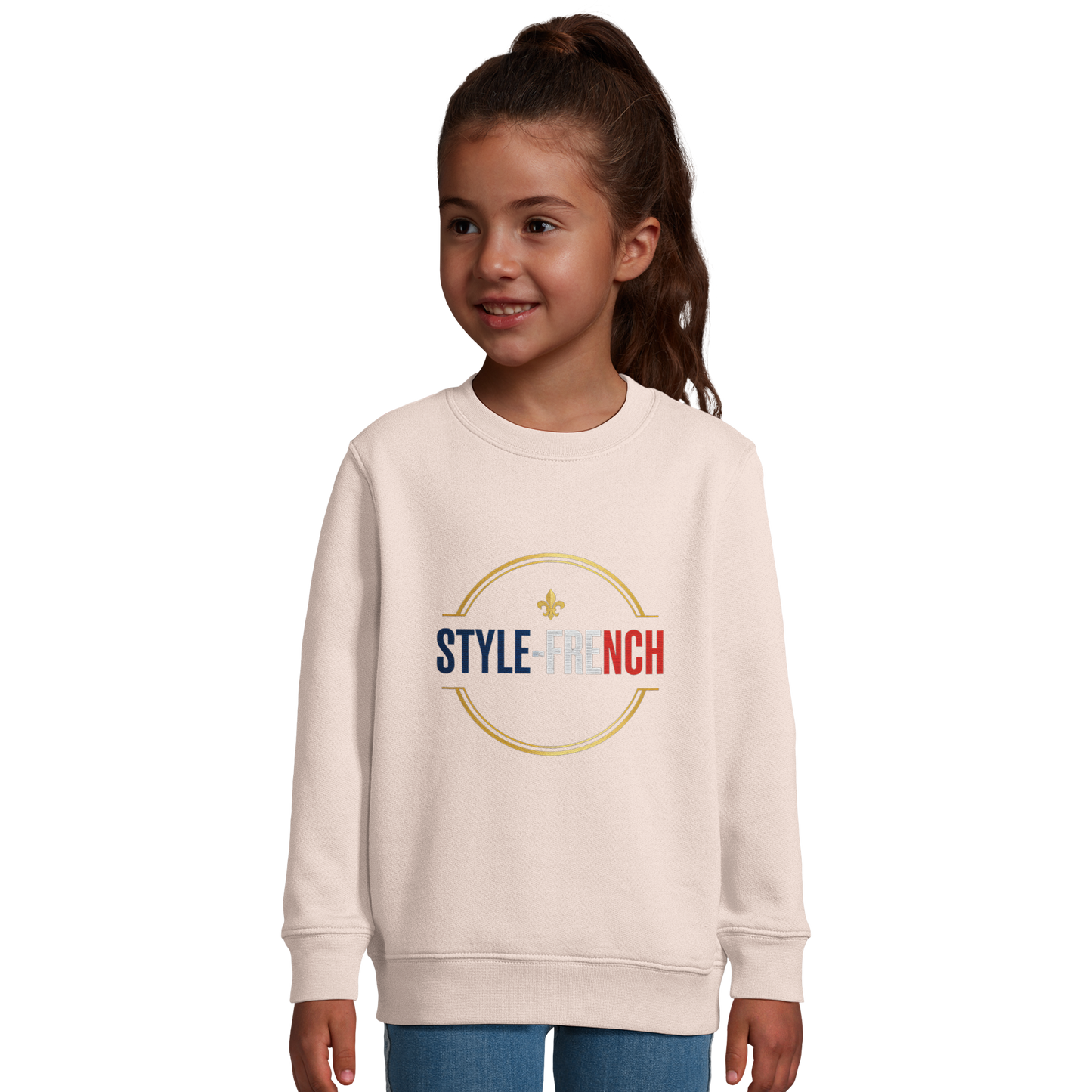 Sweat-shirt Fille 'La France dans mon Cœur' - Sweat Confortable Éco-Responsable