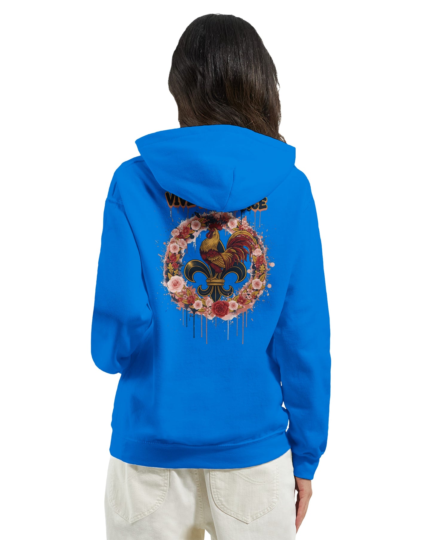 Sweat à capuche femme  Vive la France – Hoodie Premium Confortable et Résistant